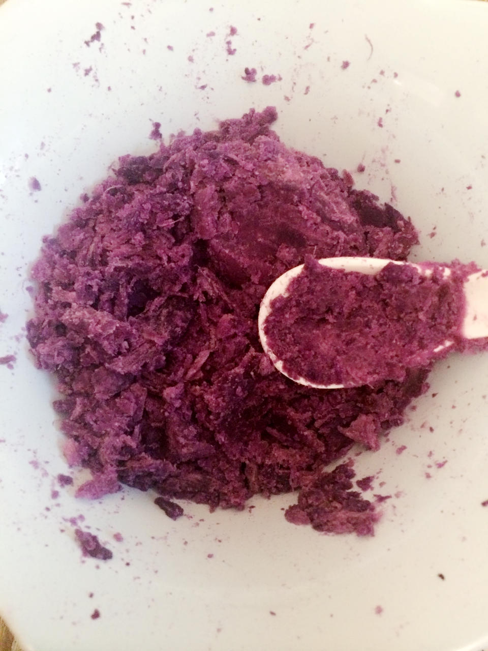 淡奶油果醬紫薯球的做法 步骤1