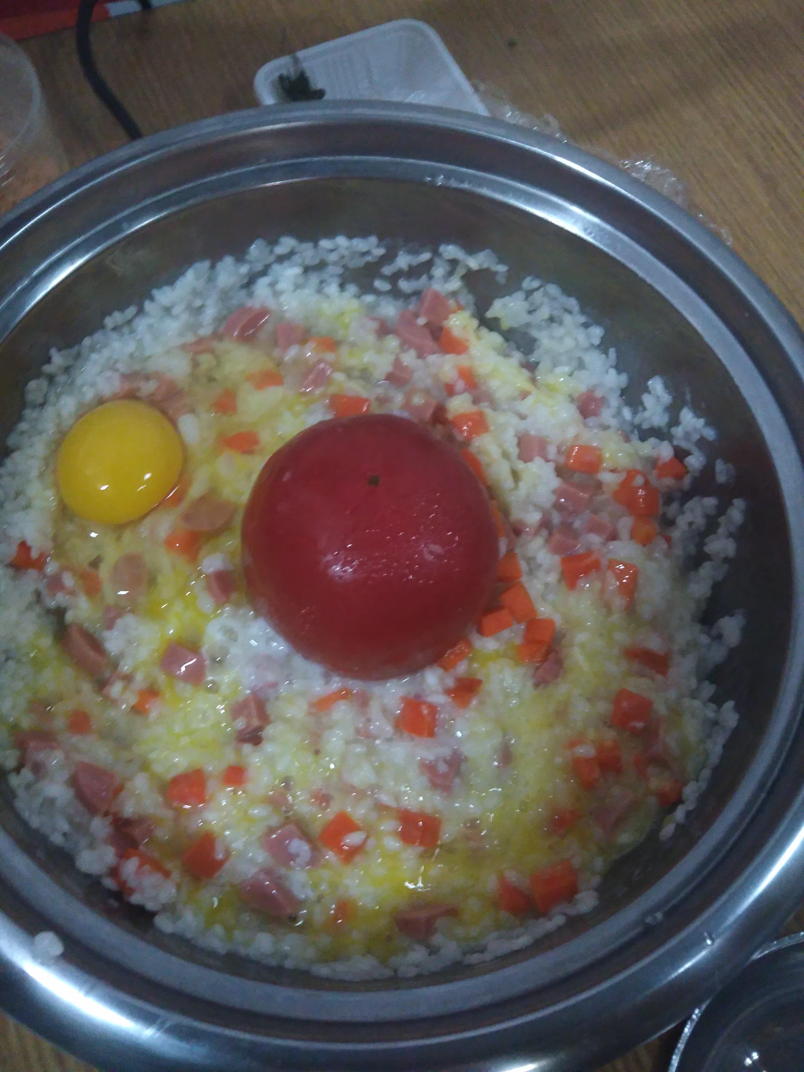 一整個西紅柿飯（宿舍版）的做法 步骤4