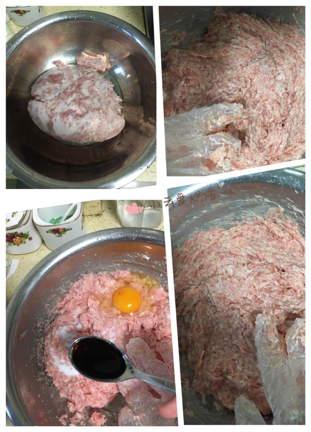 （大白菜、肉、蔥）餡----餃子的做法 步骤2