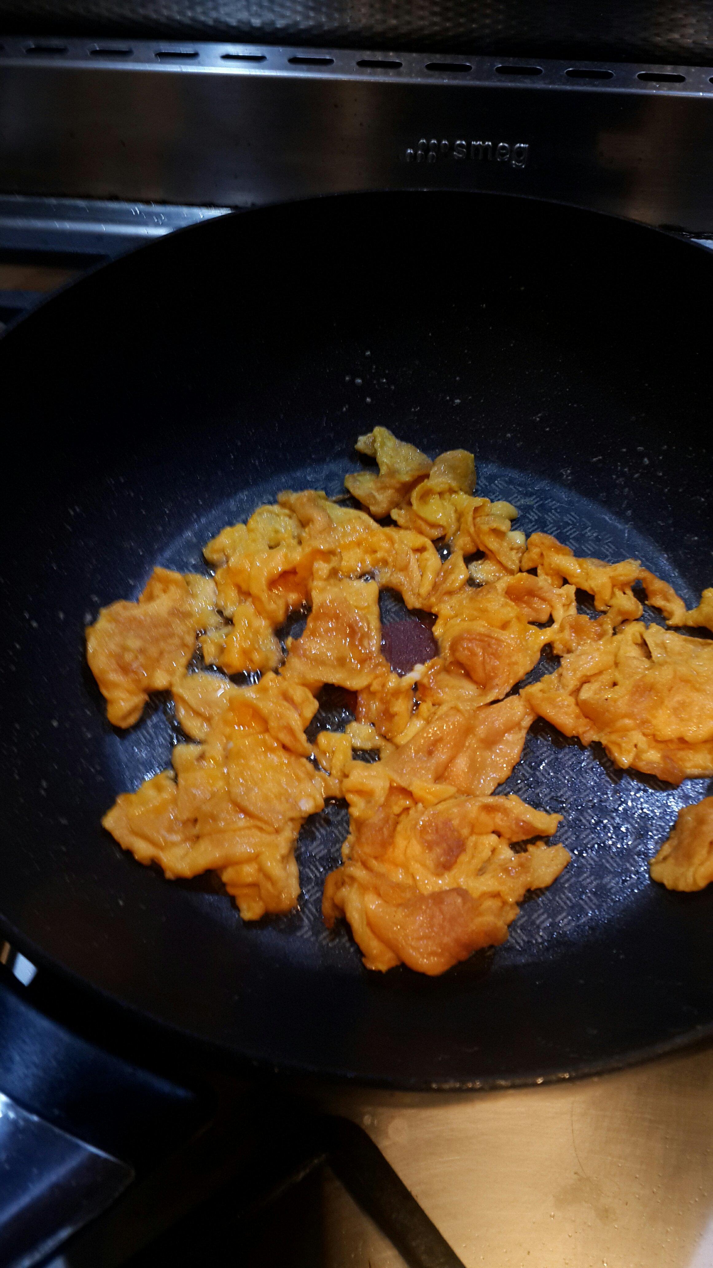 萵苣葉炒飯+雜蔬炒肉絲的做法 步骤5