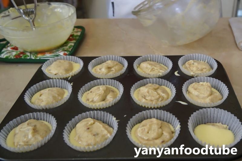 香蕉芝士瑪芬蛋糕 Banana & Cream cheese Muffin的做法 步骤7