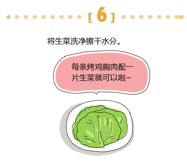 清新春日小菜：生菜烤雞肉卷的做法 步骤6