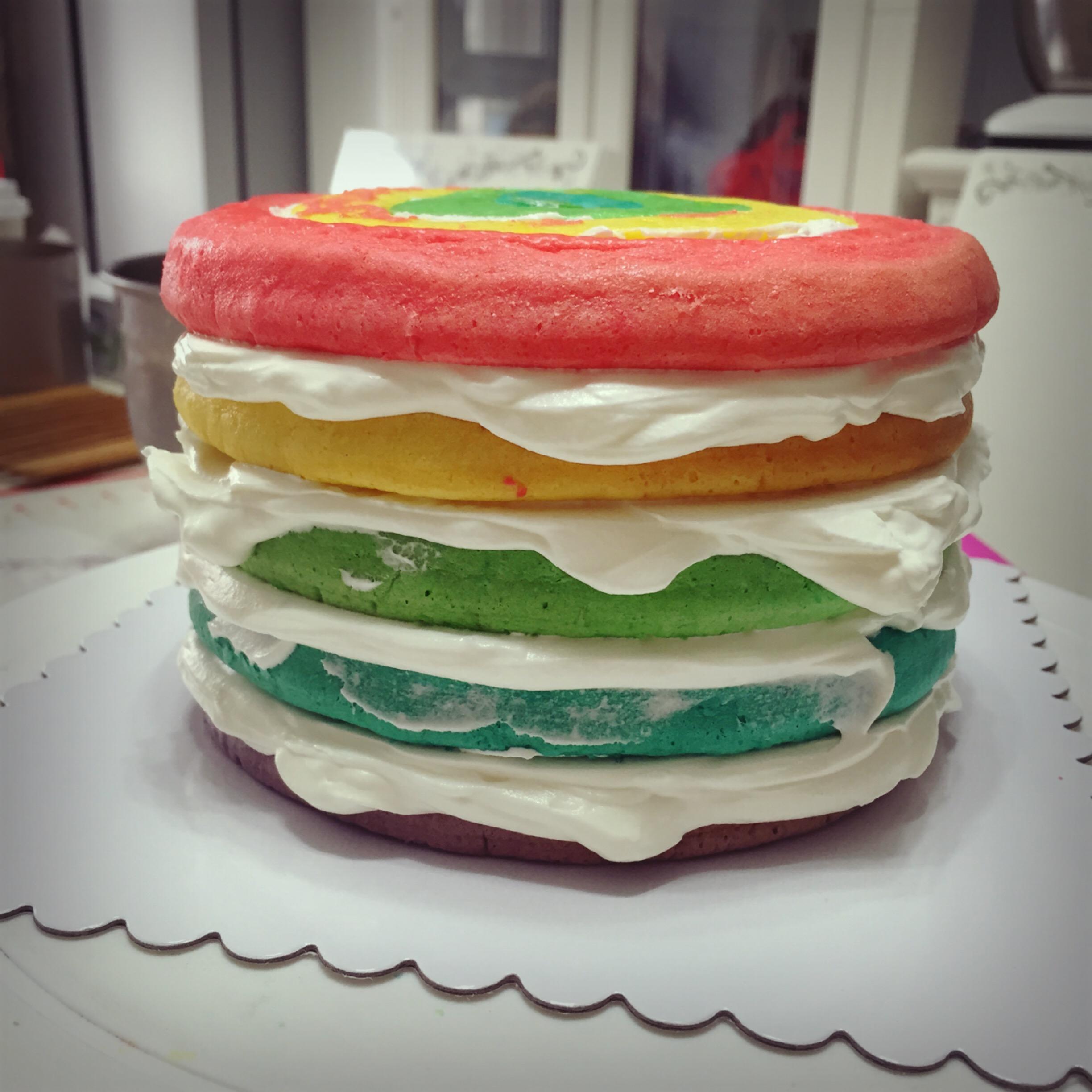 高顏值彩虹格子蛋糕的做法 步骤11