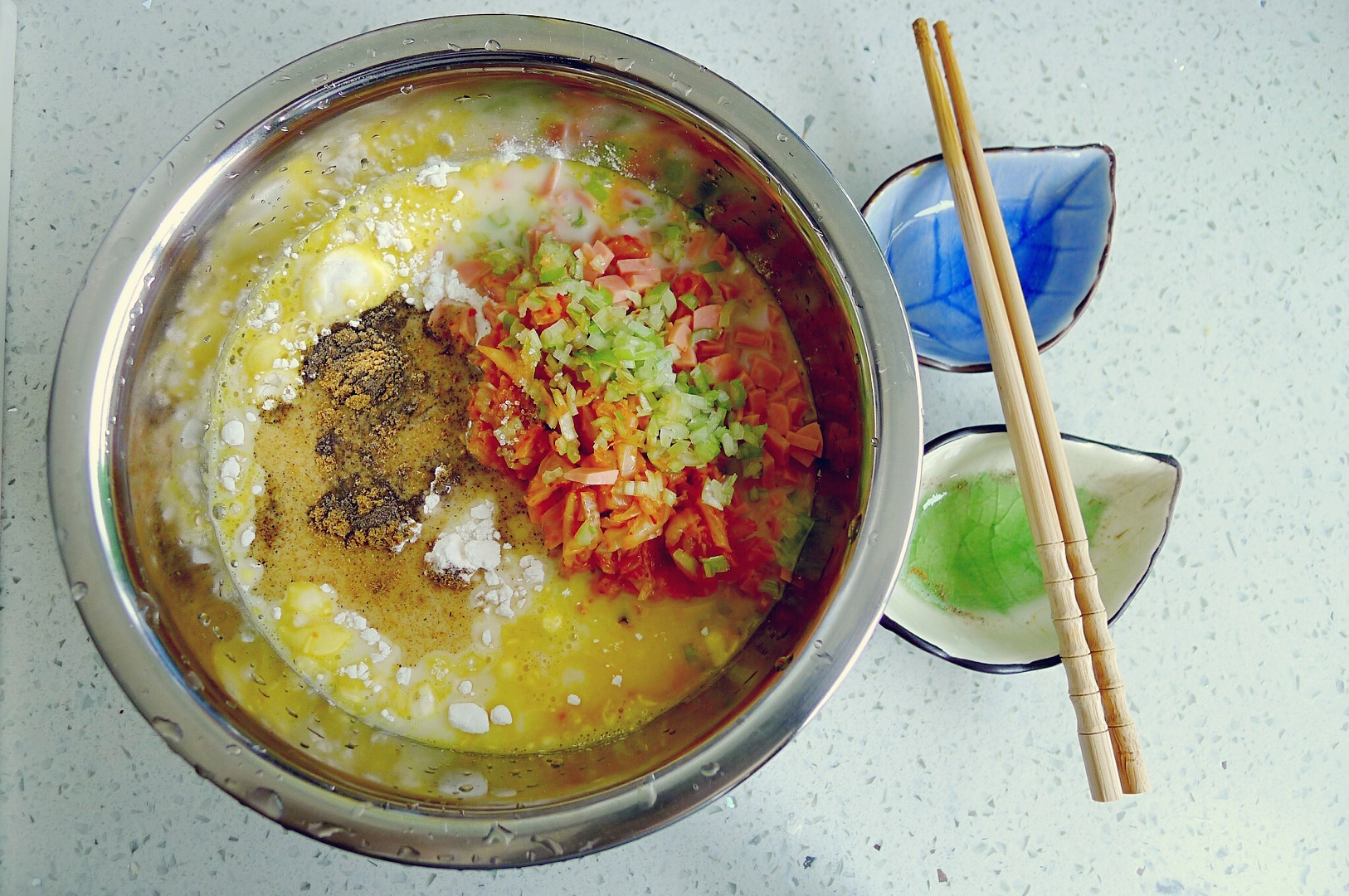 牛奶韓式泡菜餅的做法 步骤3