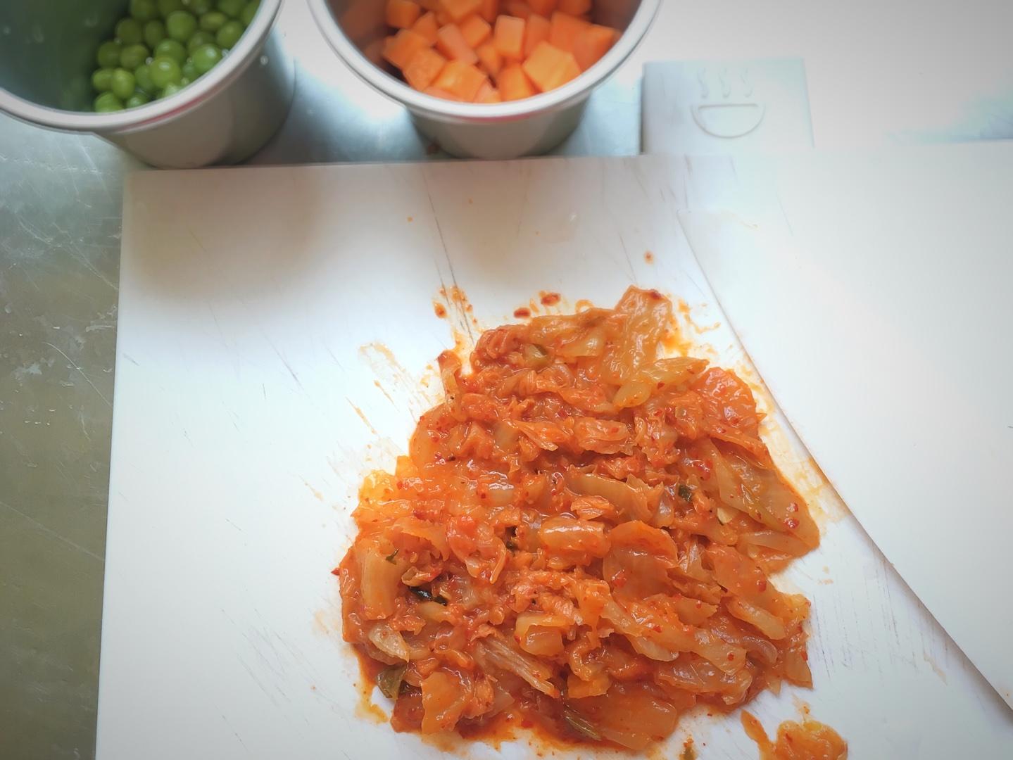 泡菜海蔘小米蔬菜飯 【山姆廚房】的做法 步骤4
