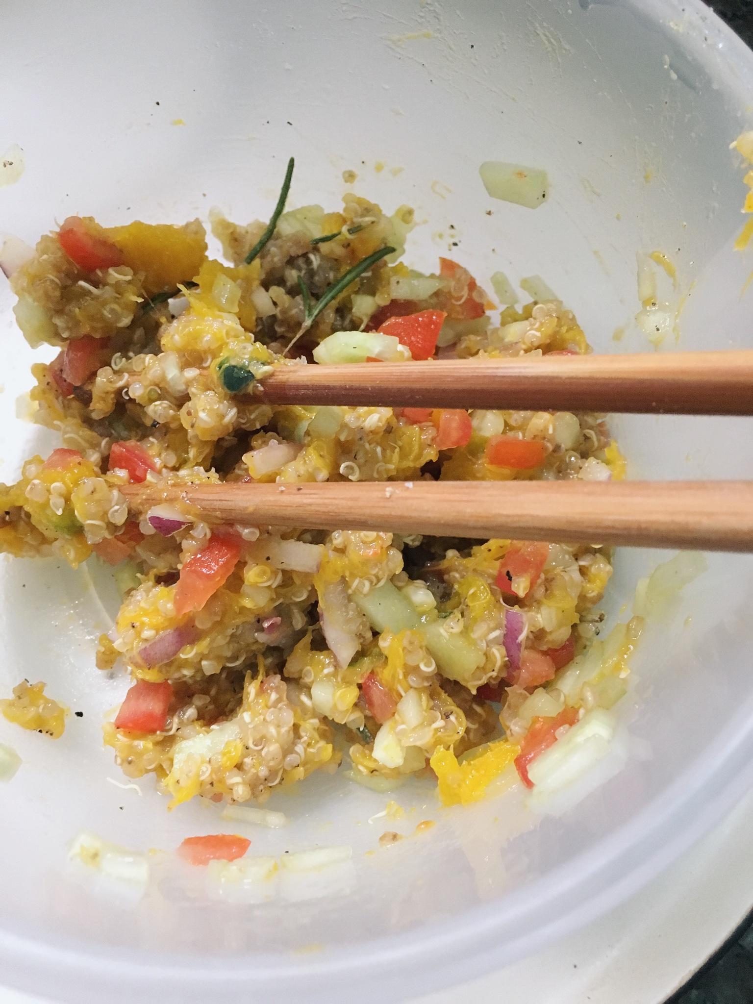 小南瓜盅烤藜麥的做法 步骤5