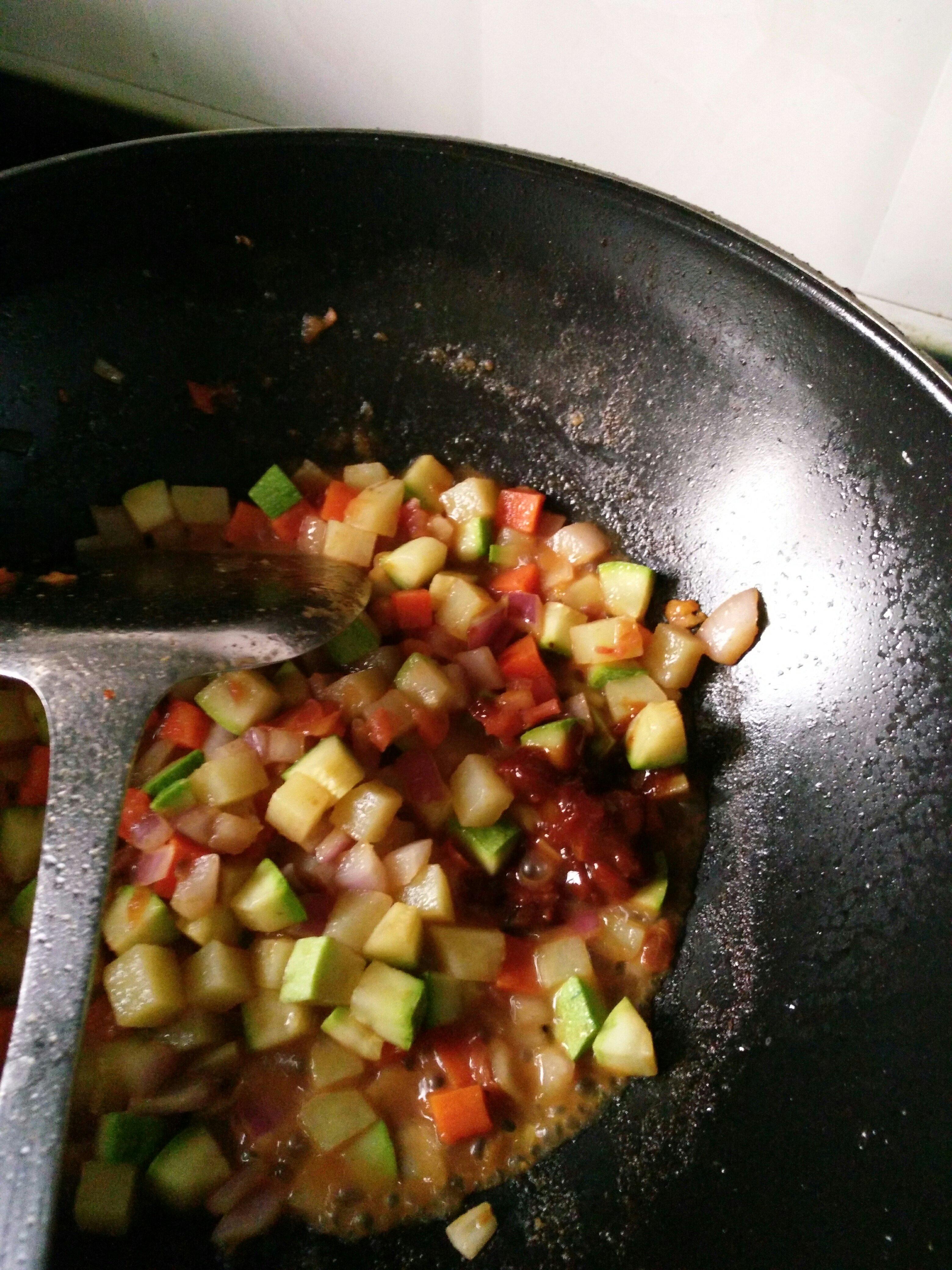 茄汁雞丁拌飯的做法 步骤5