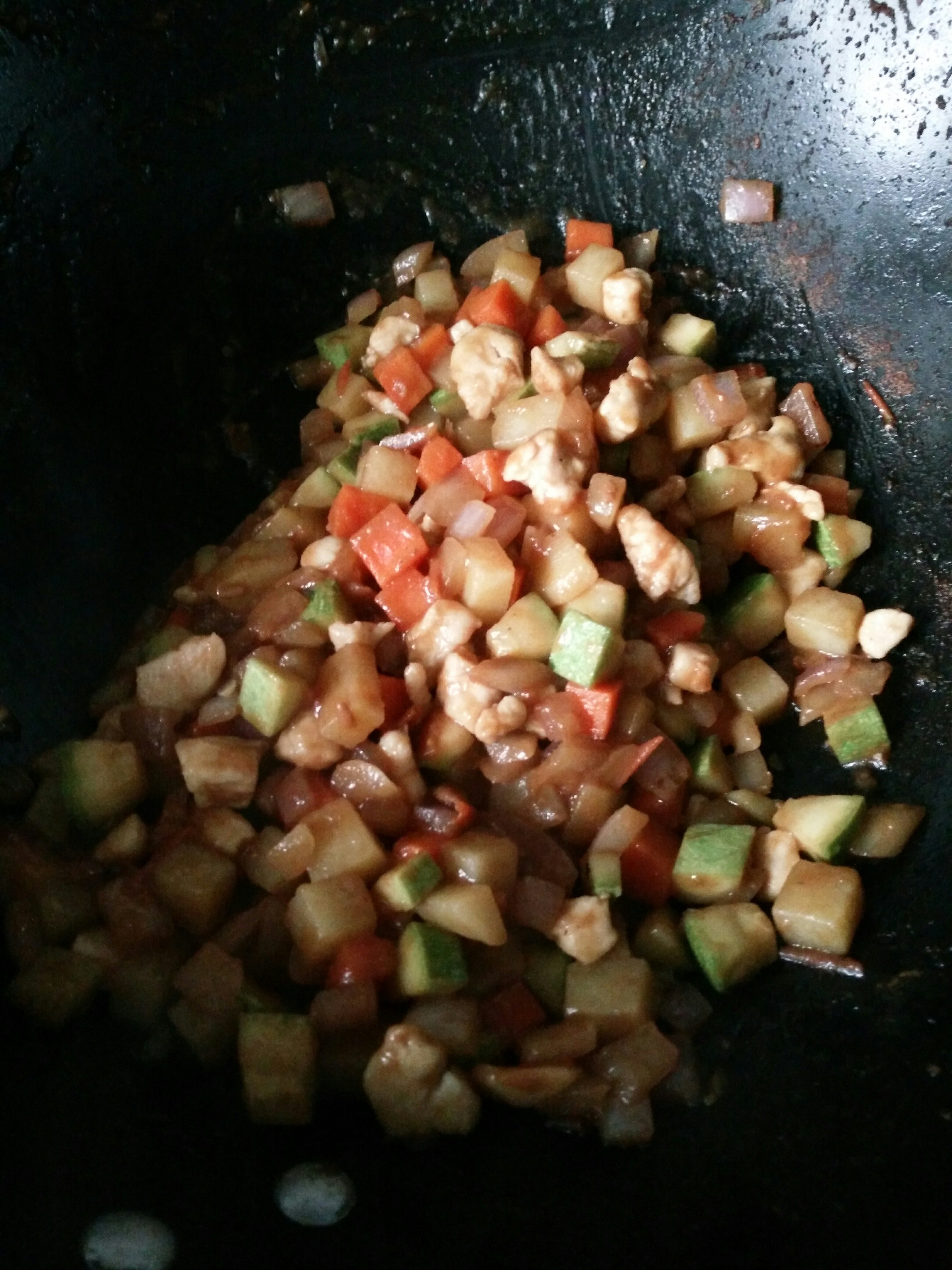 茄汁雞丁拌飯的做法 步骤6
