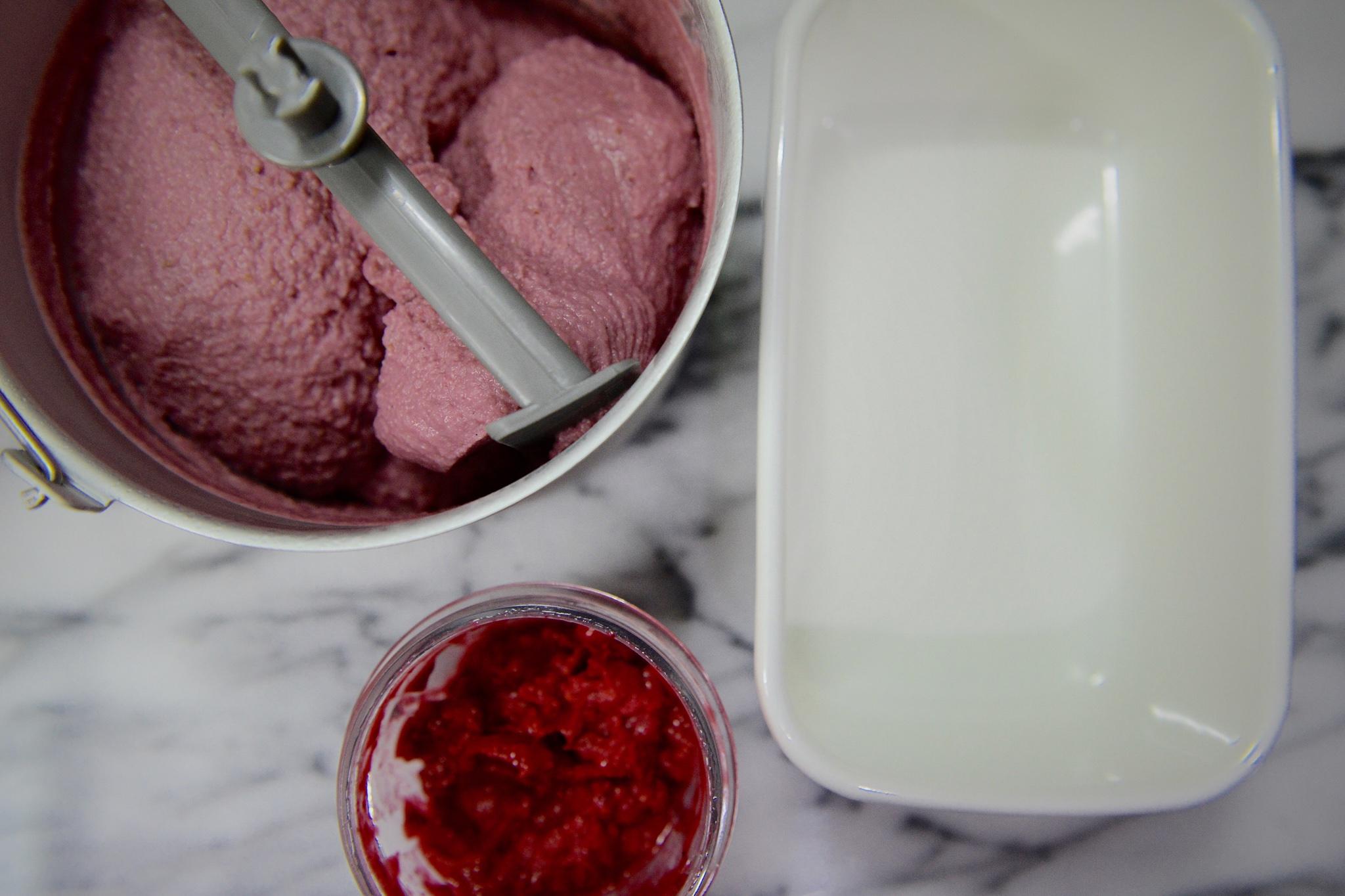 【素食綾也】雙莓冰淇淋 —— （無蛋無奶/腰果版）的做法 步骤8