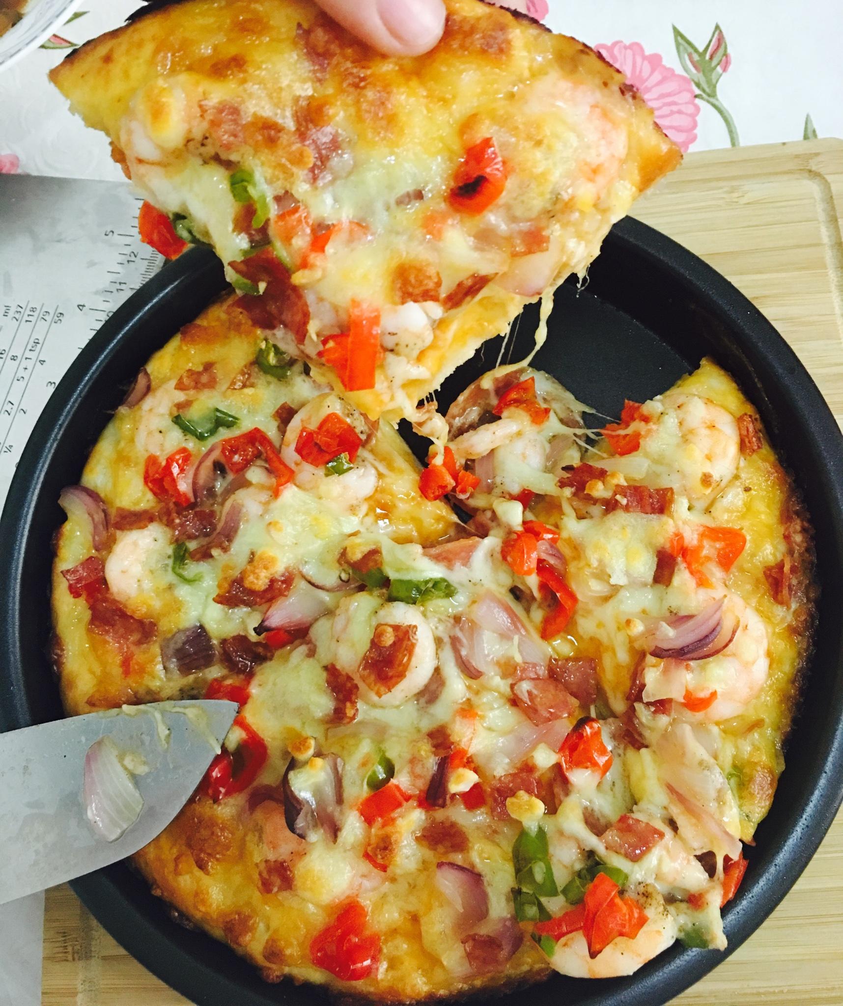 蝦仁時蔬披薩的做法 步骤6