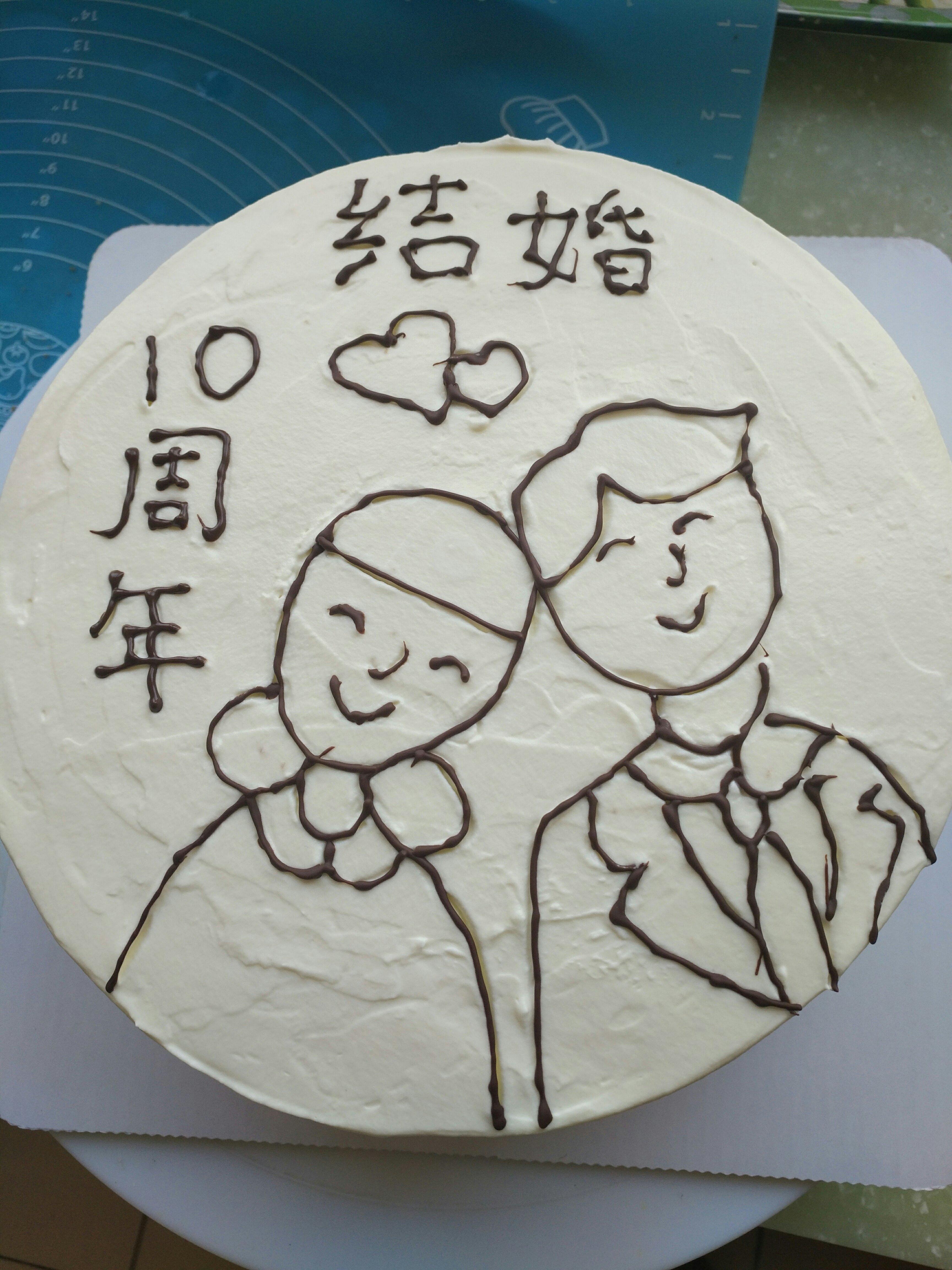 結婚紀念日蛋糕的做法 步骤2
