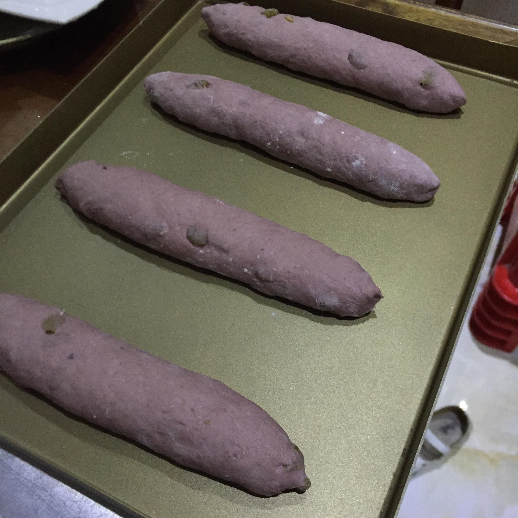 紫薯葡萄乾麪包的做法 步骤5