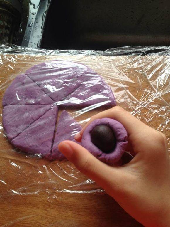 紫薯豆沙糯米餈的做法 步骤10