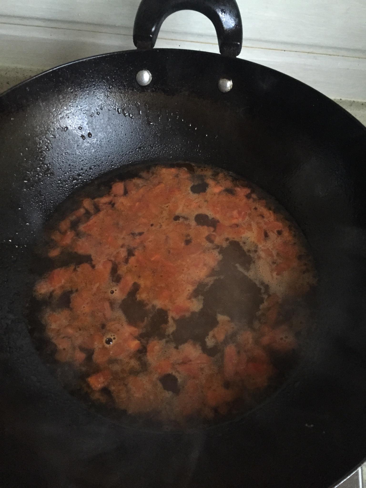 西紅柿雞蛋肉丸蓋澆飯的做法 步骤6