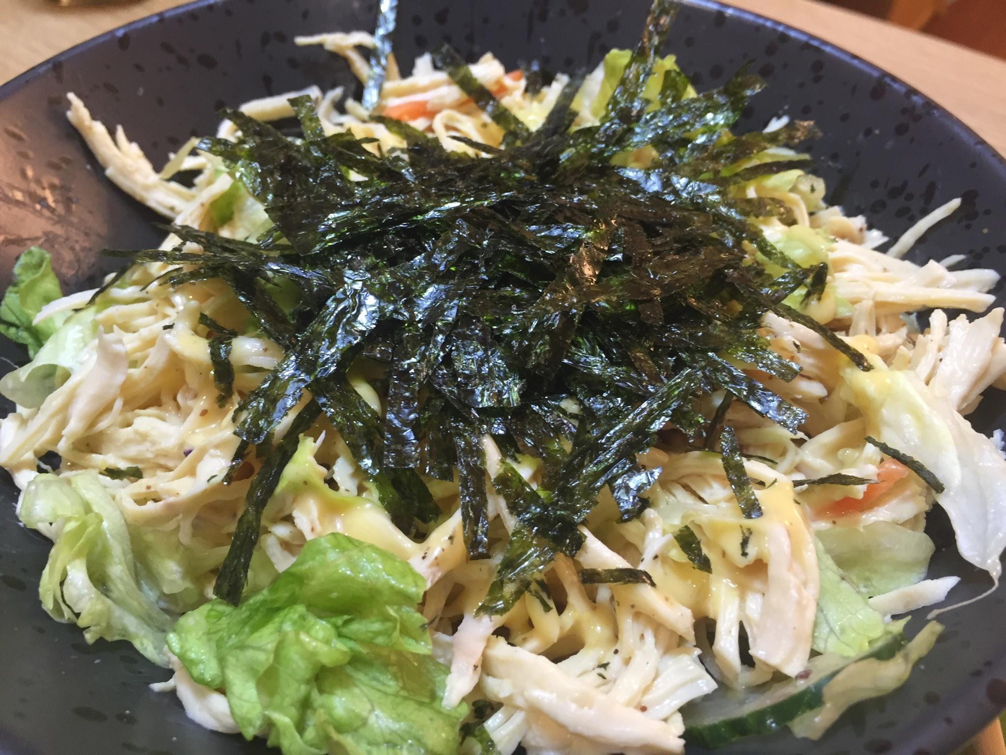 雞絲海苔蔬菜色拉（夏日低脂晚餐）的做法 步骤7