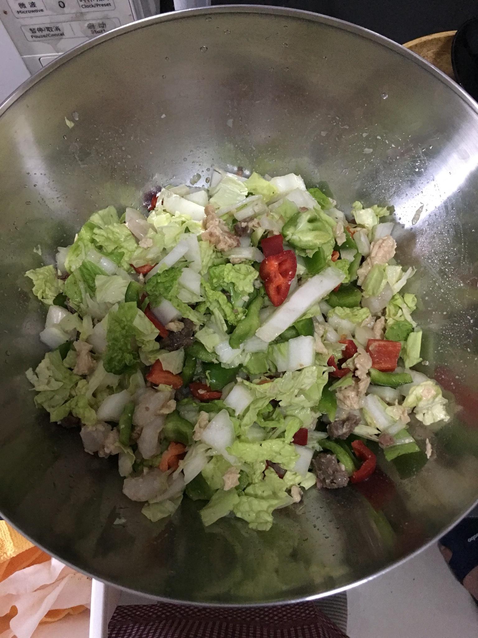 蔬菜烤蝦仁肉丁的做法 步骤1