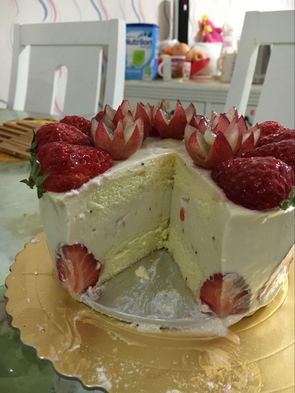 草莓酸奶芝士蛋糕（有蛋糕體夾層）的做法 步骤6