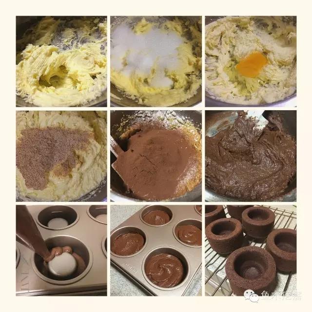 【暖暖焙家】夏日風--巧克力芒果蛋糕杯的做法 步骤7