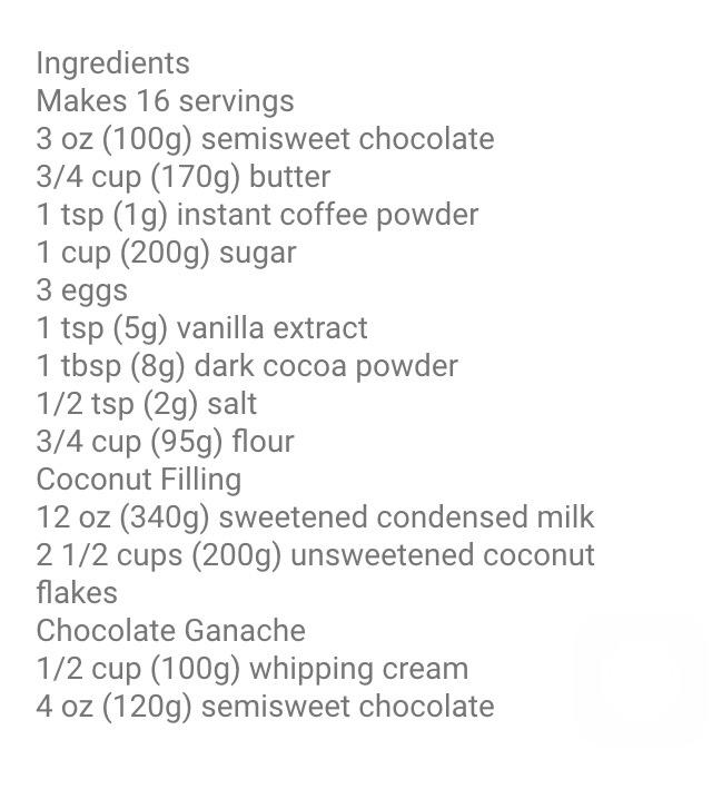 巧克力椰絲布朗尼 chocolate coconut brownie的做法 步骤1