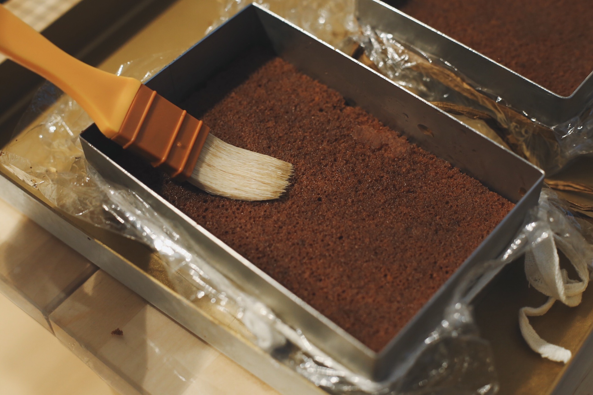 卡布奇諾蛋糕Cappuccino-咖啡白巧克力慕斯配巧克力甘納許<熊谷裕子>的做法 步骤18