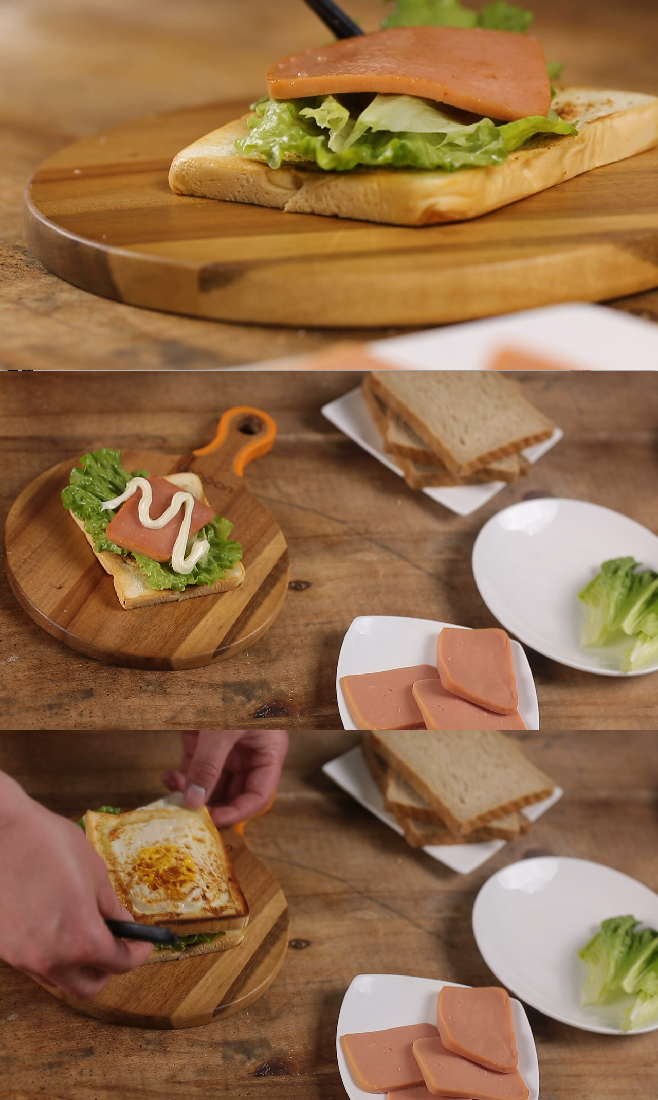 雞蛋起司火腿三明治的做法 步骤4