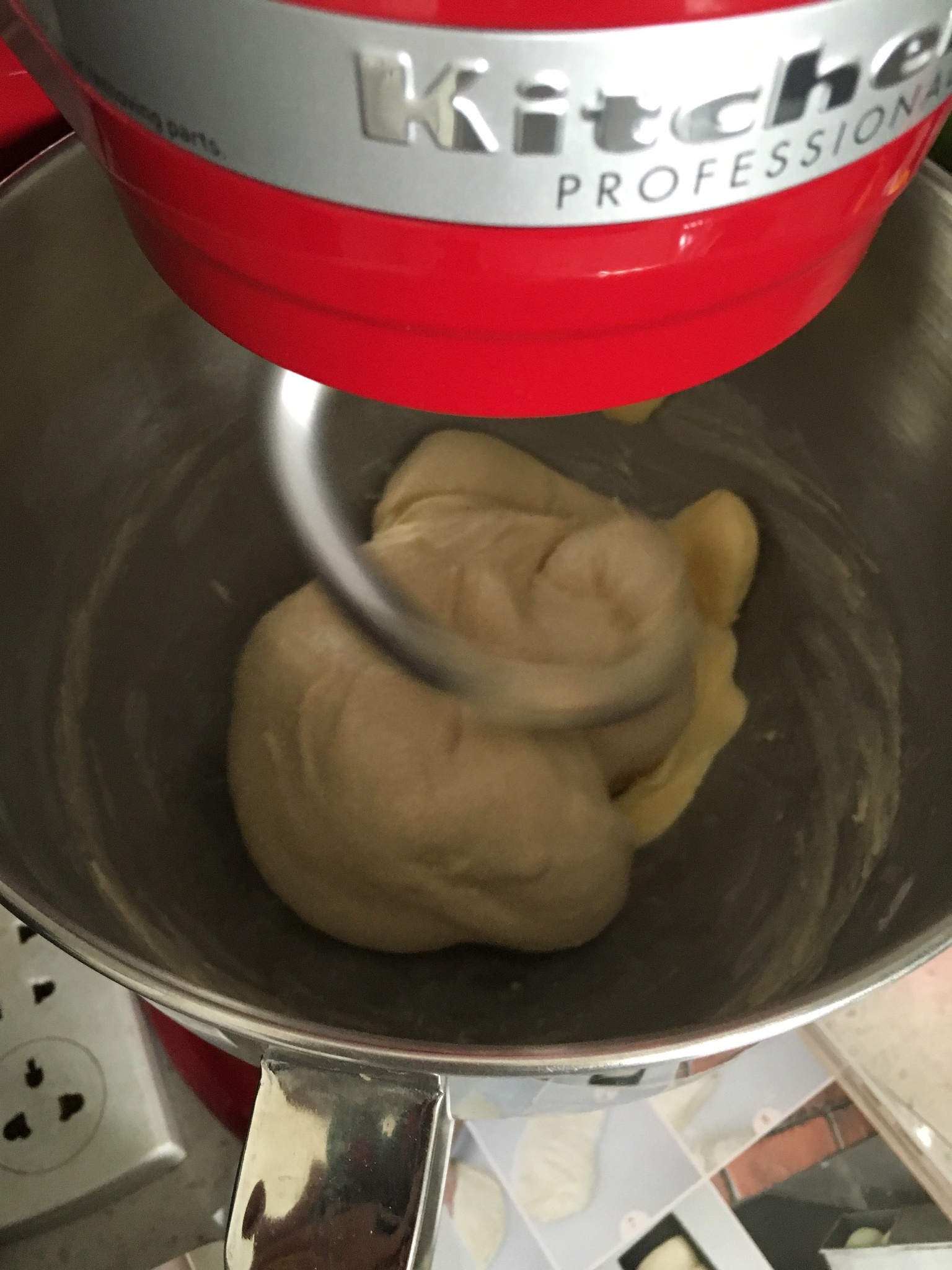 紅豆酥粒卷吐司（高含水量）的做法 步骤2