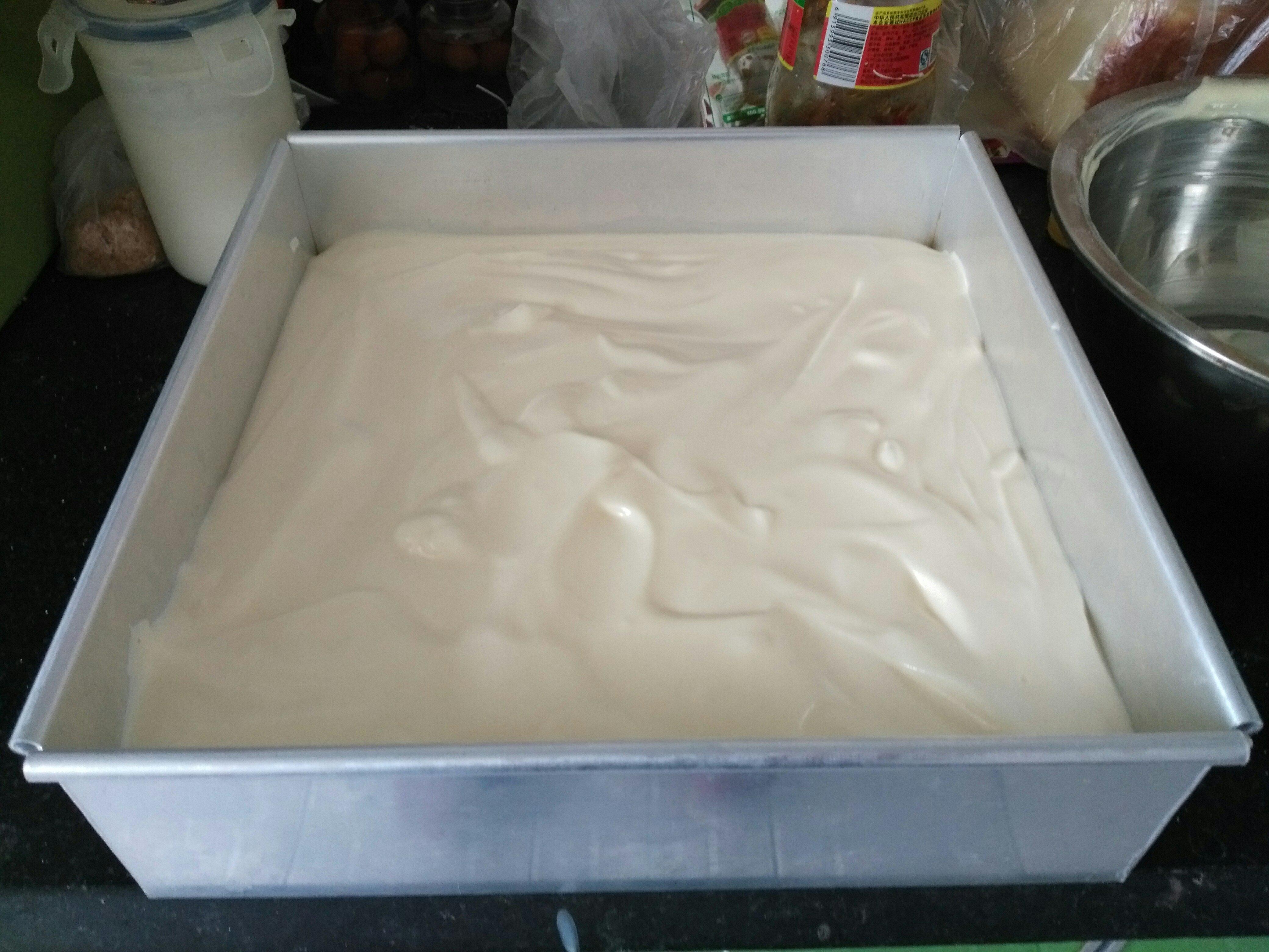 十寸酸奶蛋糕（方型模具）的做法 步骤12