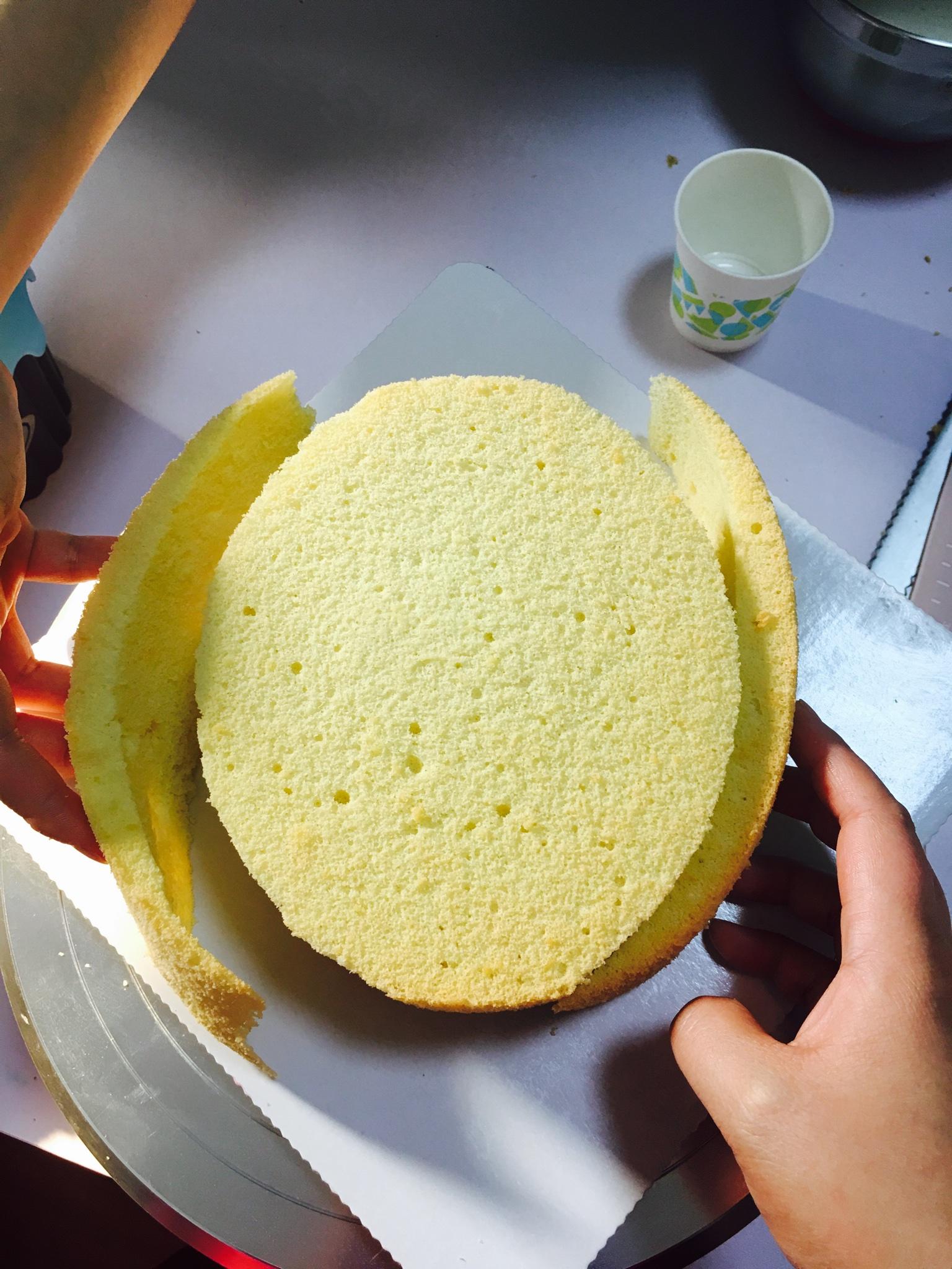 橢圓形蛋糕的拼切的做法 步骤3