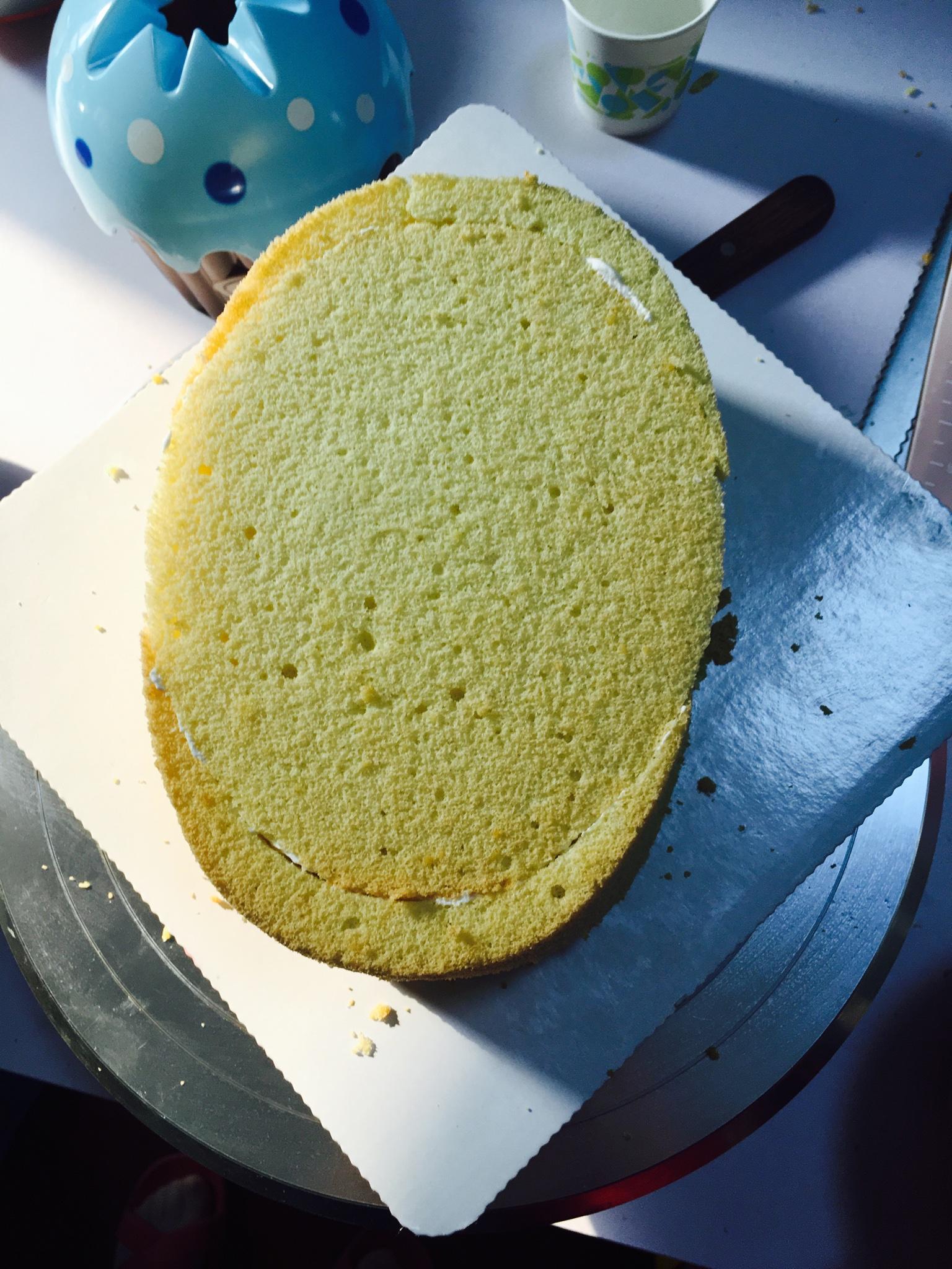橢圓形蛋糕的拼切的做法 步骤5