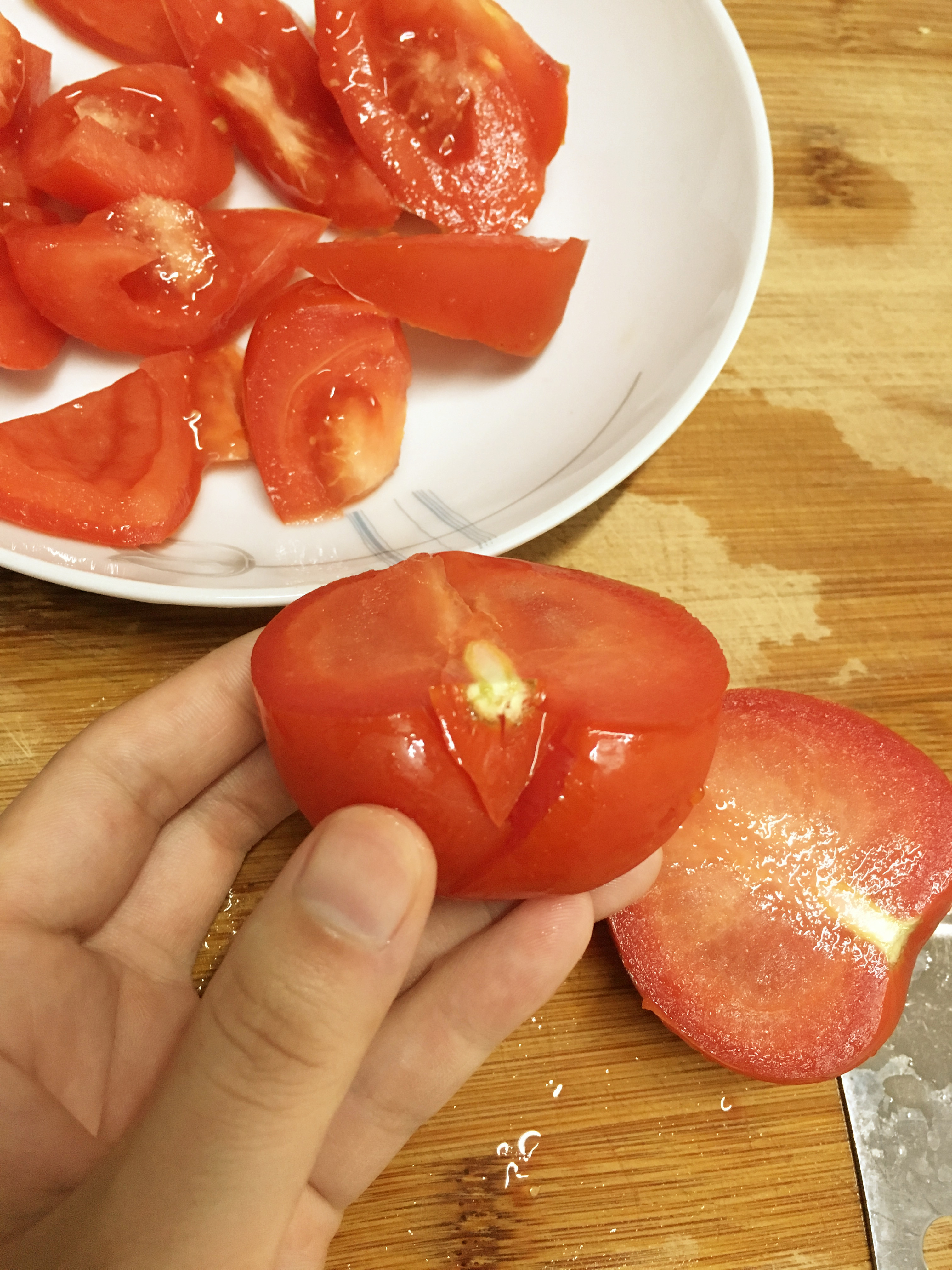 番茄燒豆腐泡的做法 步骤2