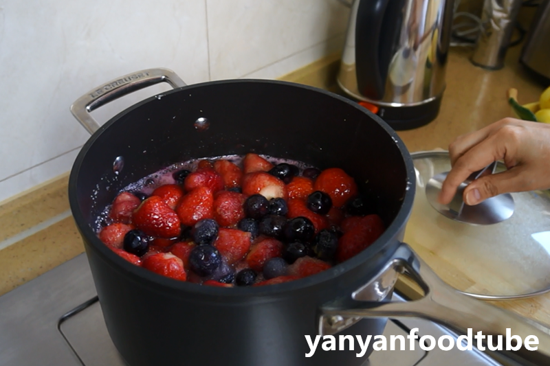 什錦莓子果醬 Mixed Berry Jam的做法 步骤4