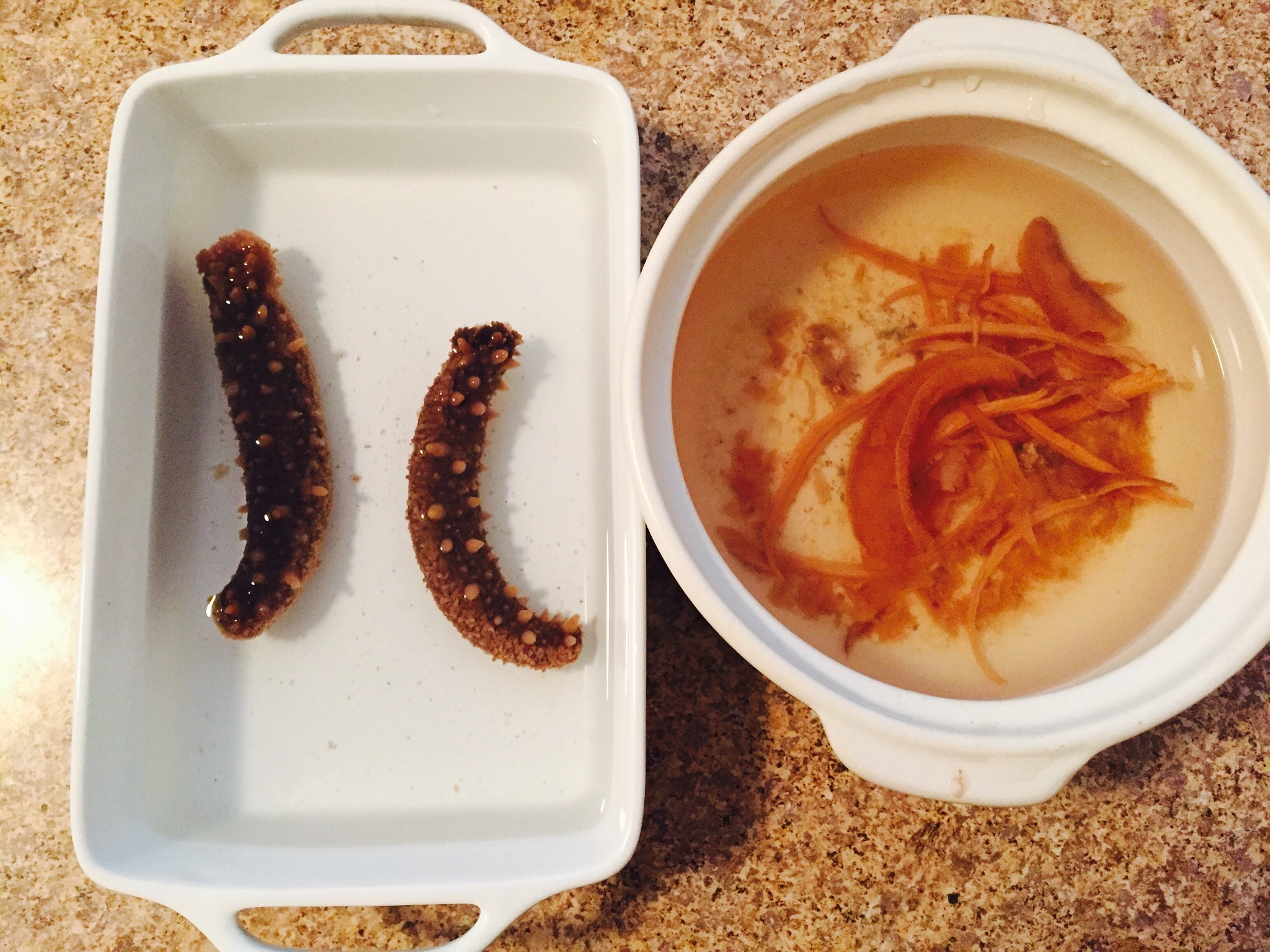 雞湯海蔘香菇小米粥的做法 步骤2