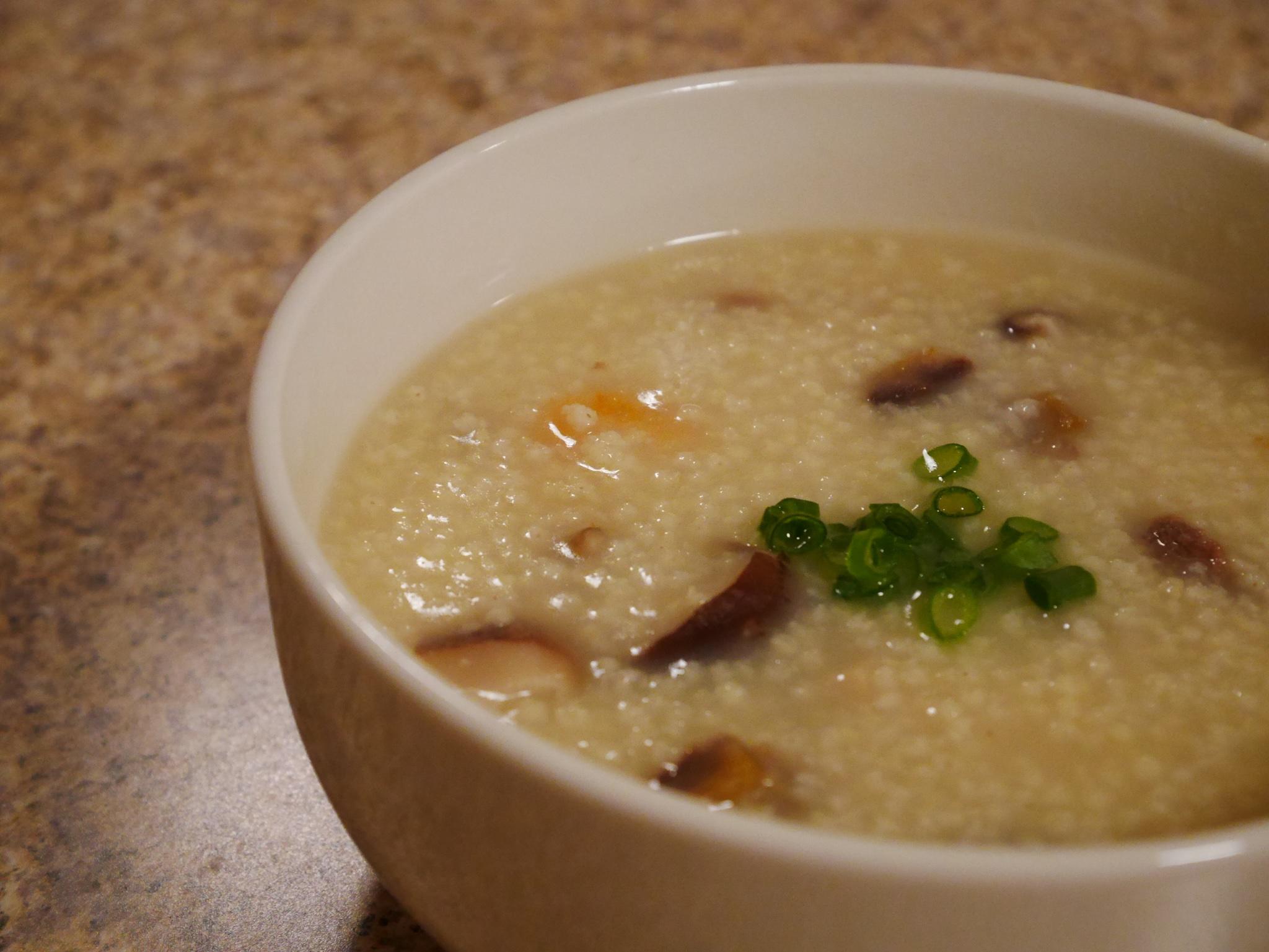 雞湯海蔘香菇小米粥的做法 步骤8