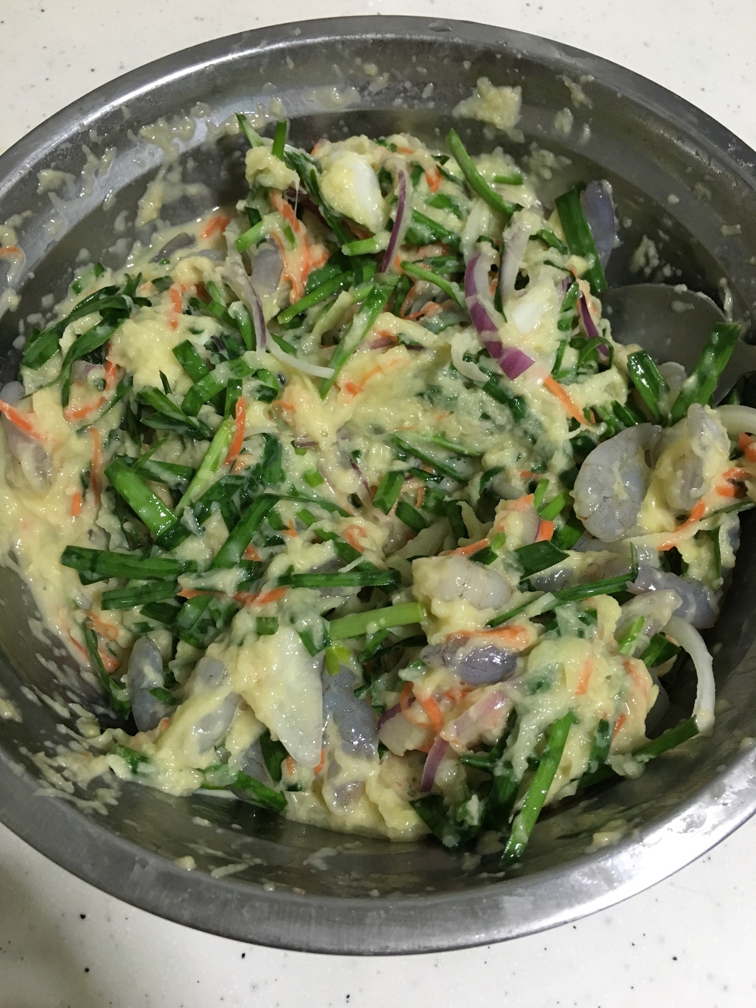 韓式海鮮韭菜餅的做法 步骤5
