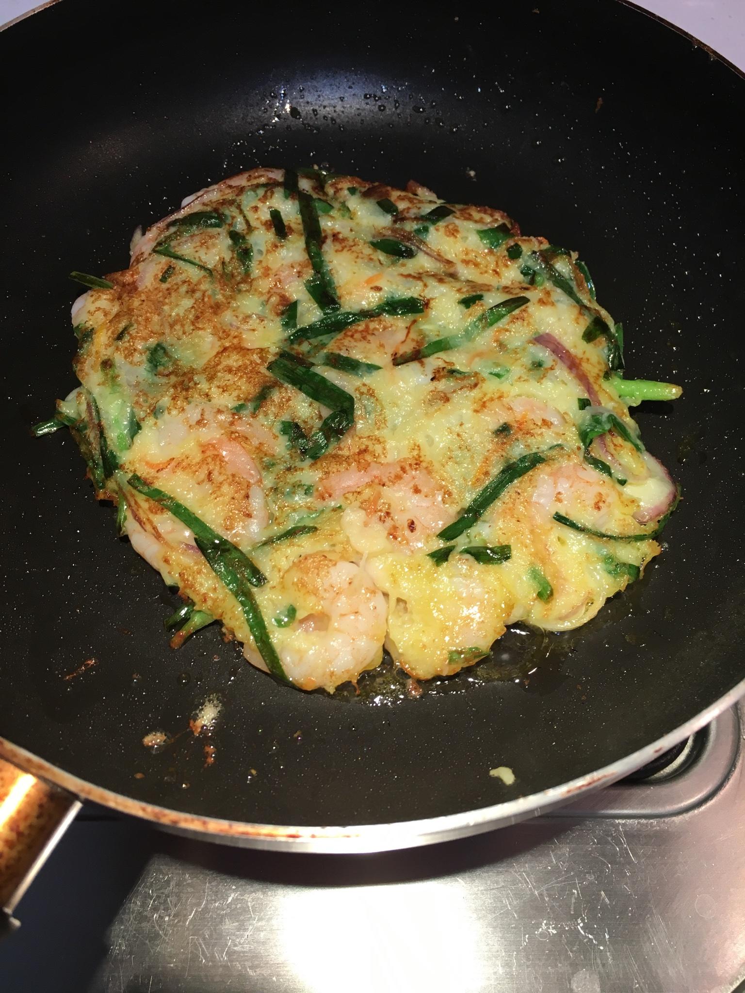 韓式海鮮韭菜餅的做法 步骤8
