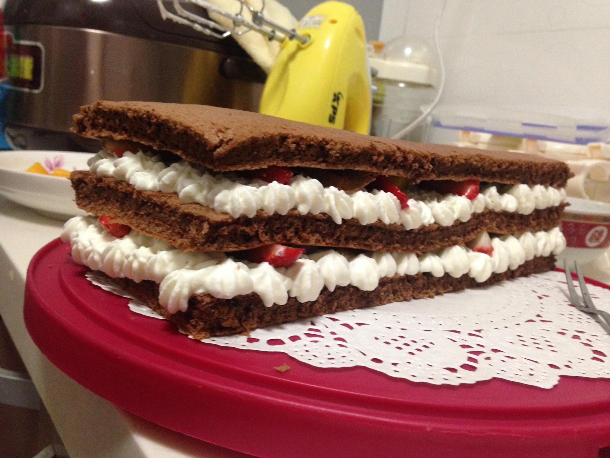 超簡單巧克力裸蛋糕（入門級）的做法 步骤1