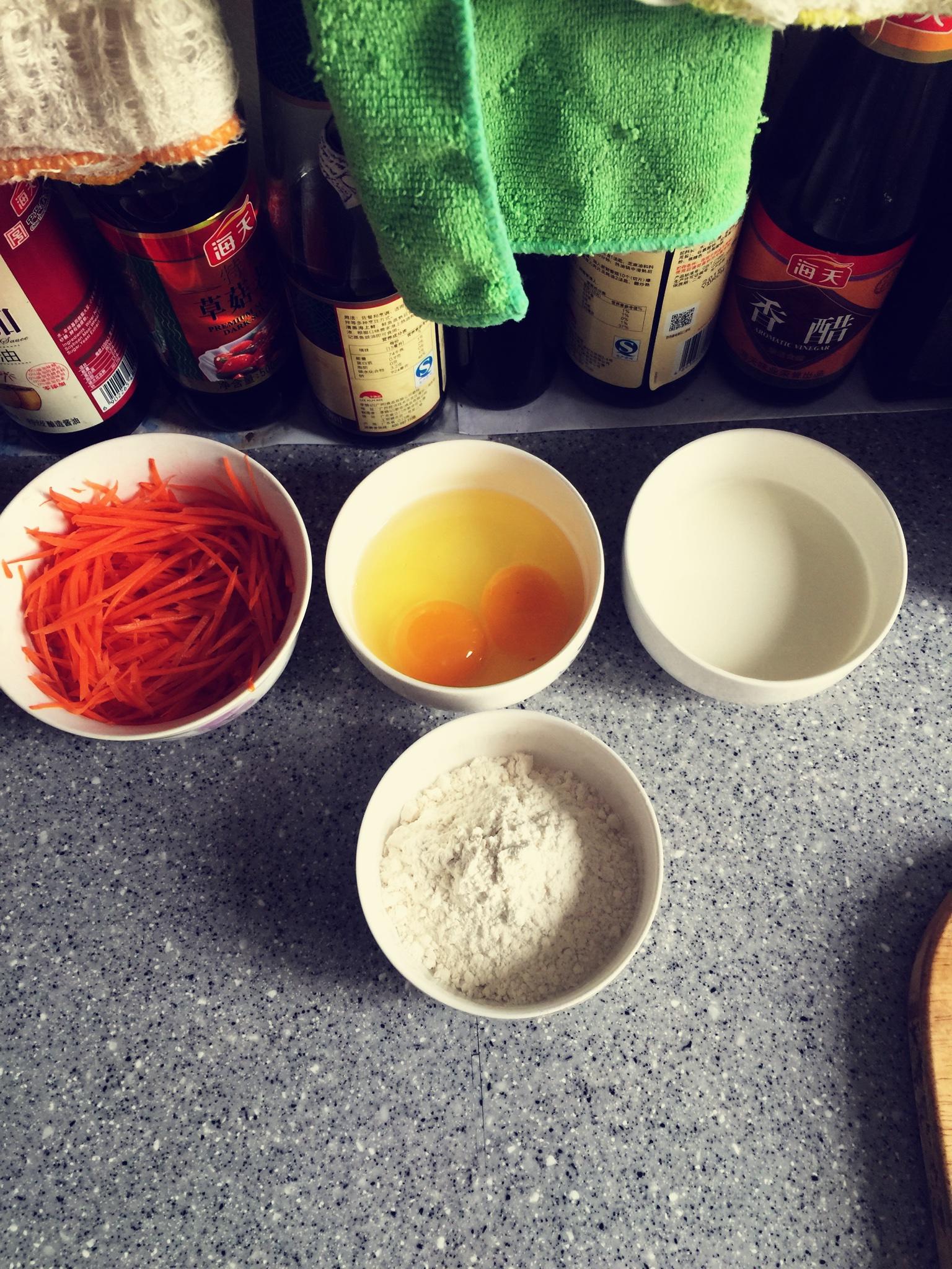 蘿蔔絲雞蛋餅的做法 步骤1