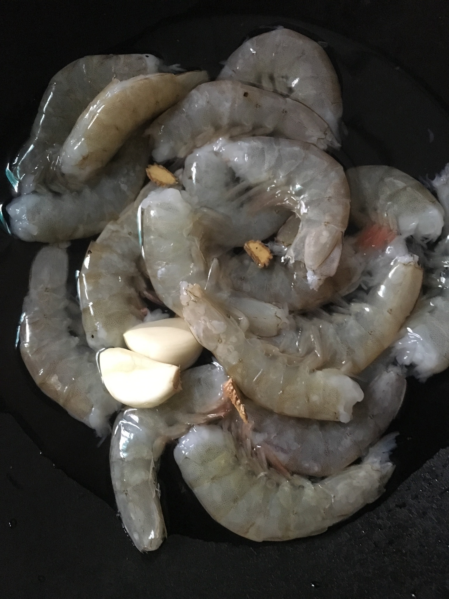 減肥餐搭配---水煮海蝦的做法 步骤2
