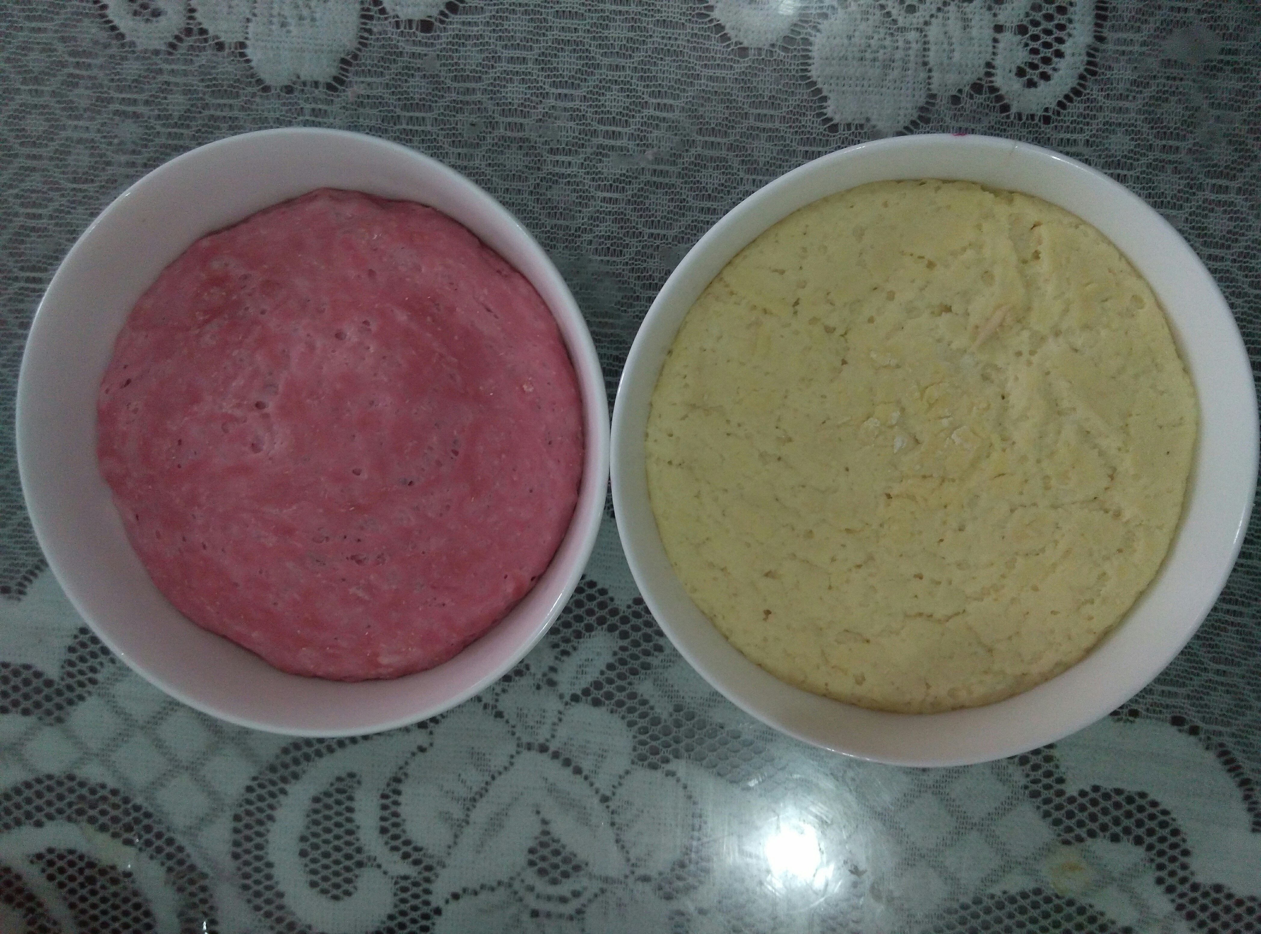 粉色黃色玫瑰花朵饅頭（莧菜汁、生玉米粉）的做法 步骤3