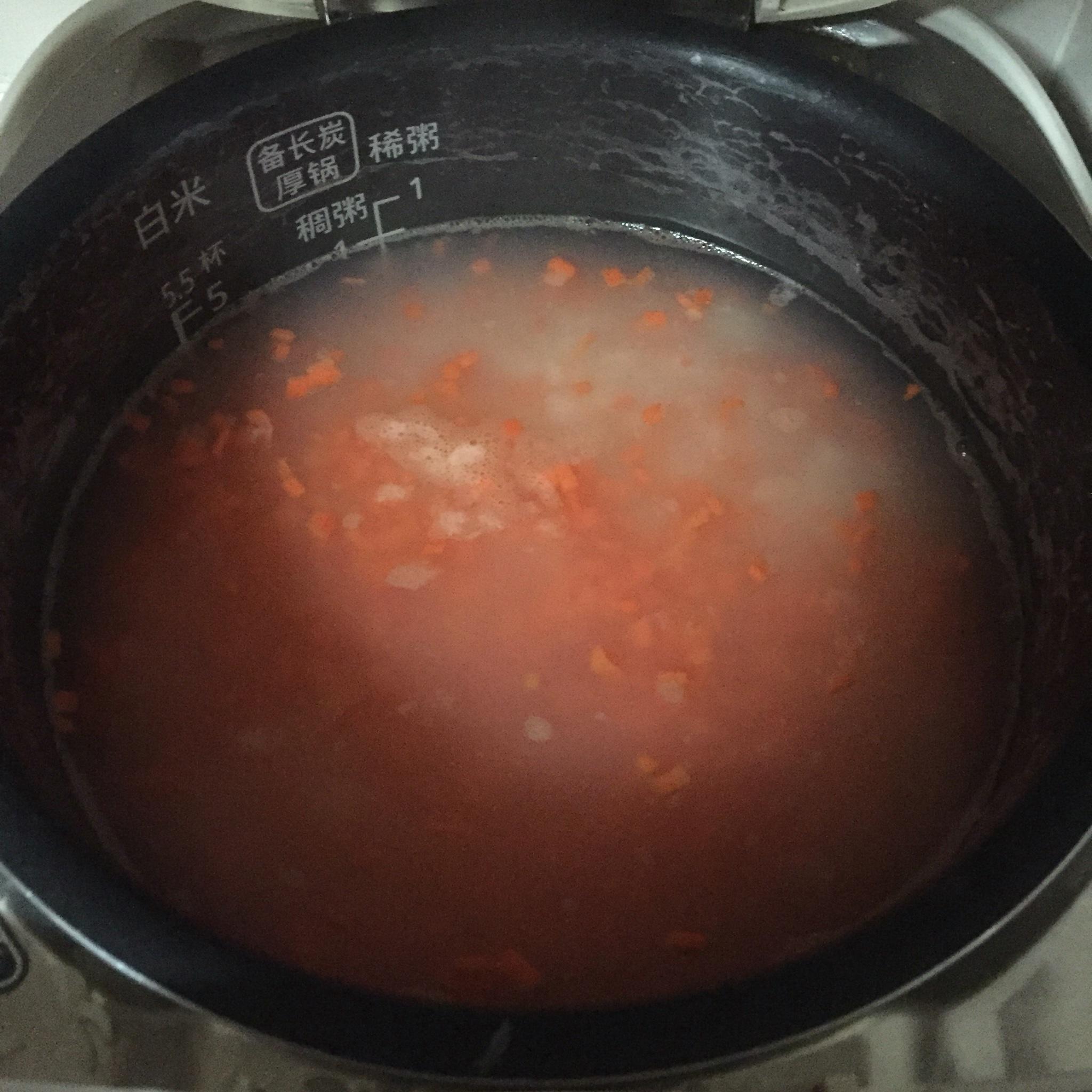 雞茸豆腐胡蘿蔔粥的做法 步骤3