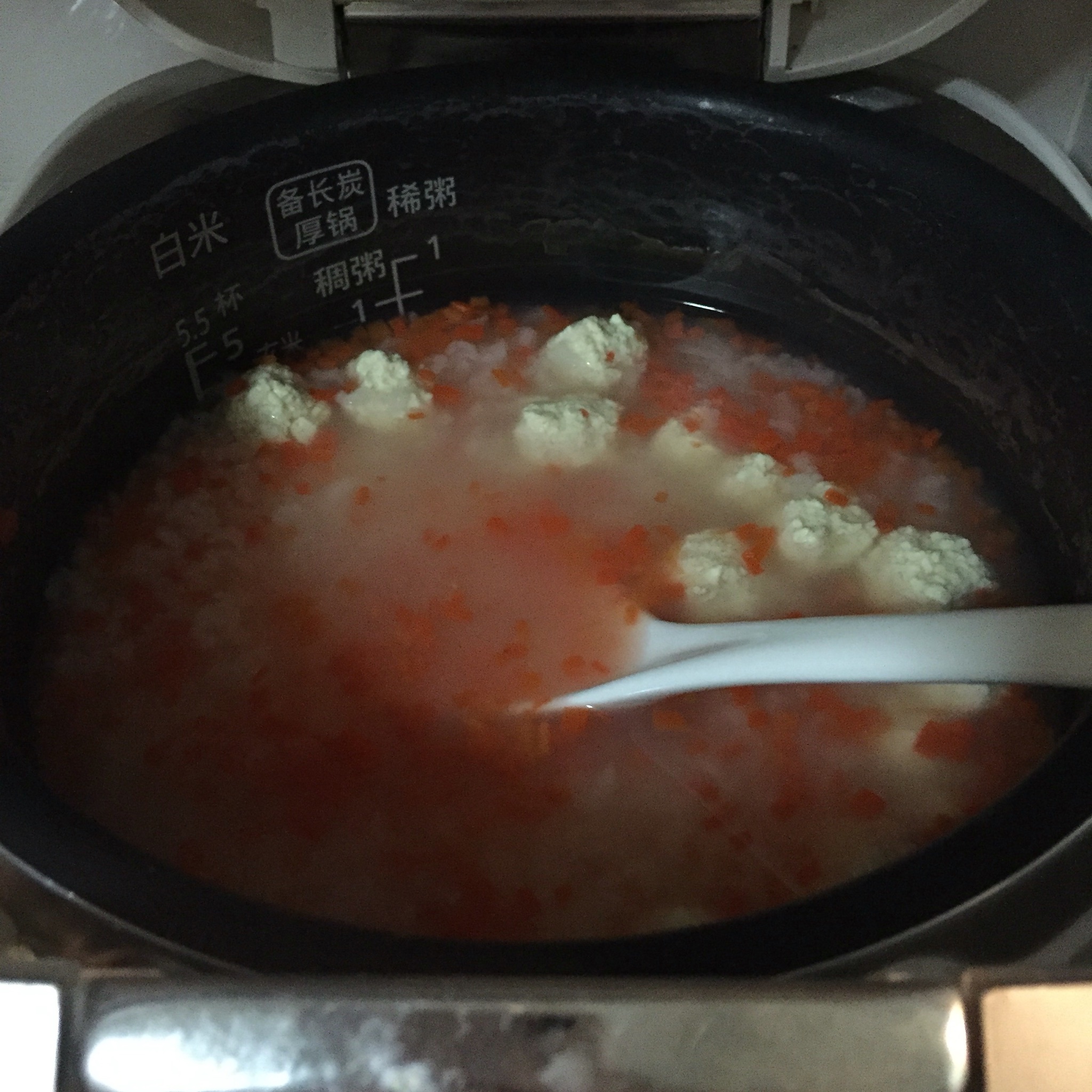 雞茸豆腐胡蘿蔔粥的做法 步骤4