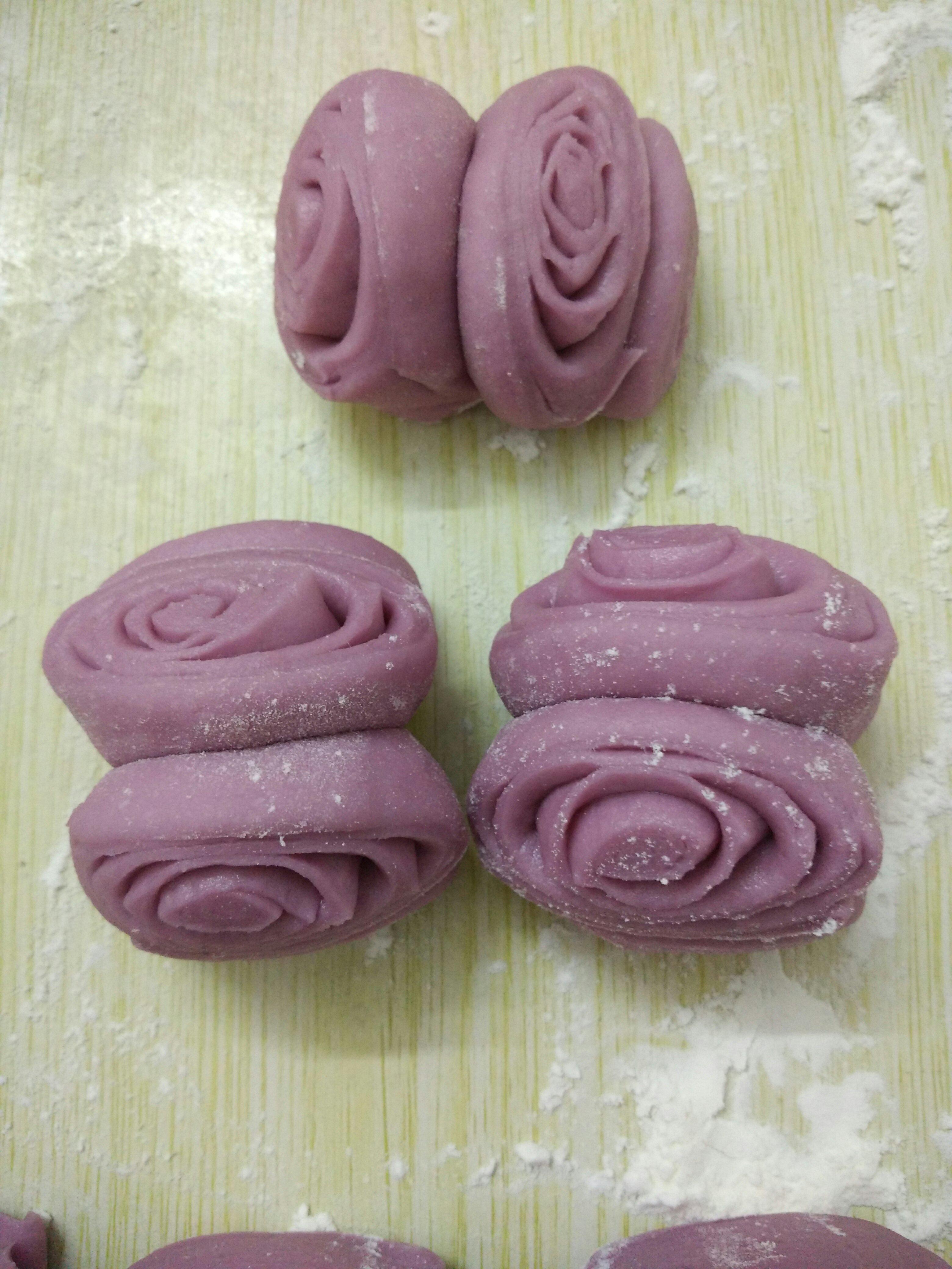 奶香紫薯饅頭的做法 步骤8
