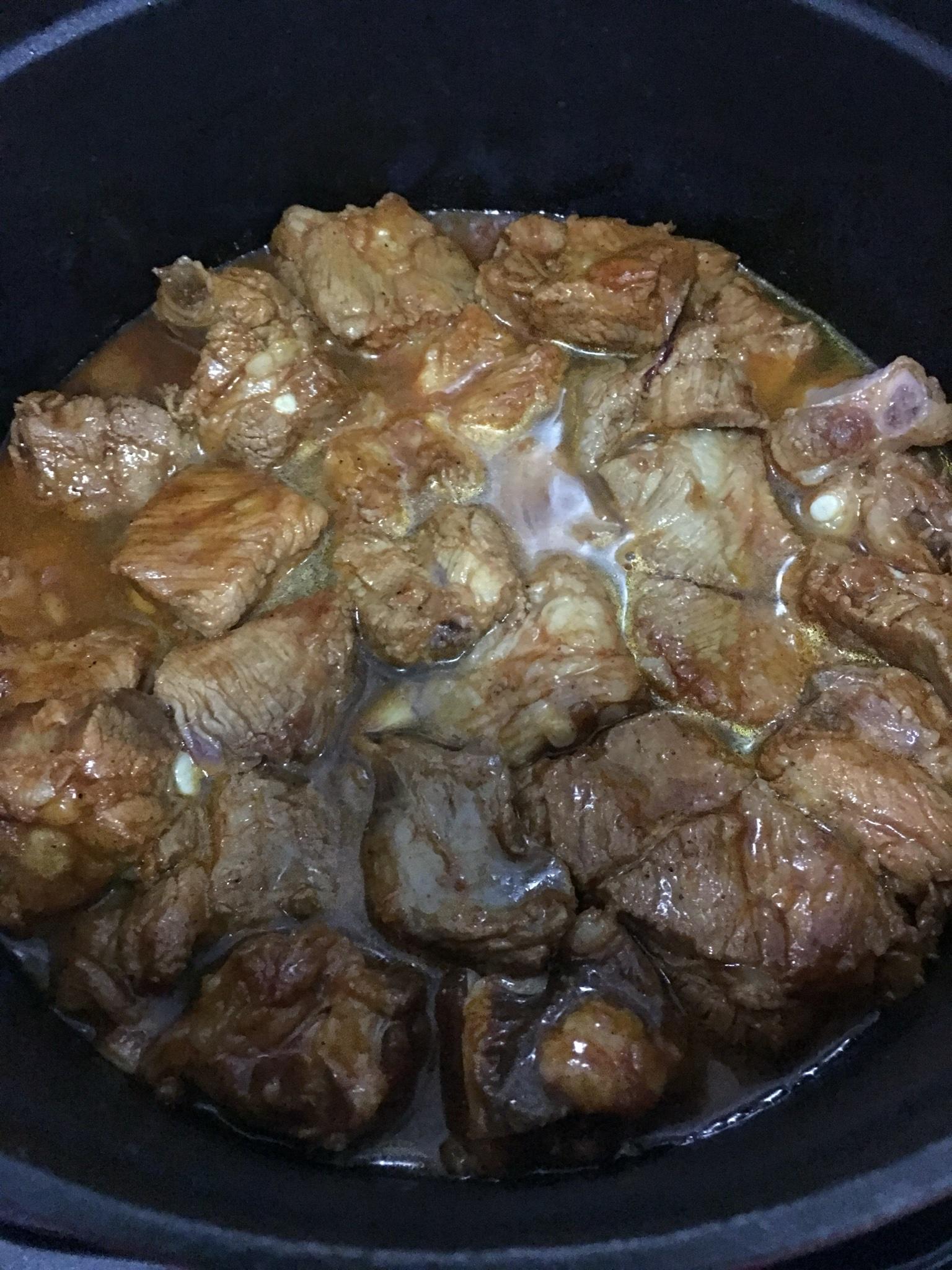韓式排骨燉茄子土豆的做法 步骤4