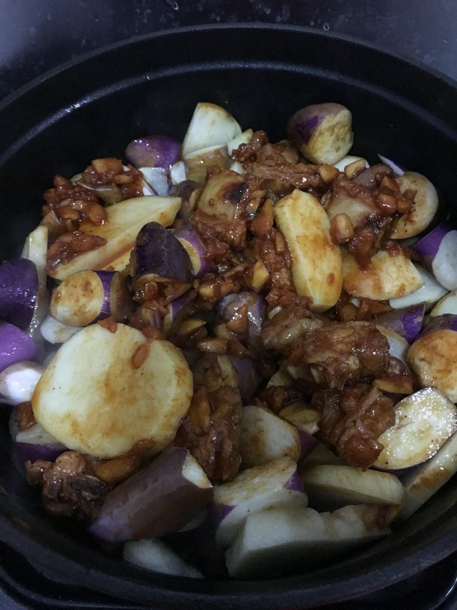 韓式排骨燉茄子土豆的做法 步骤6