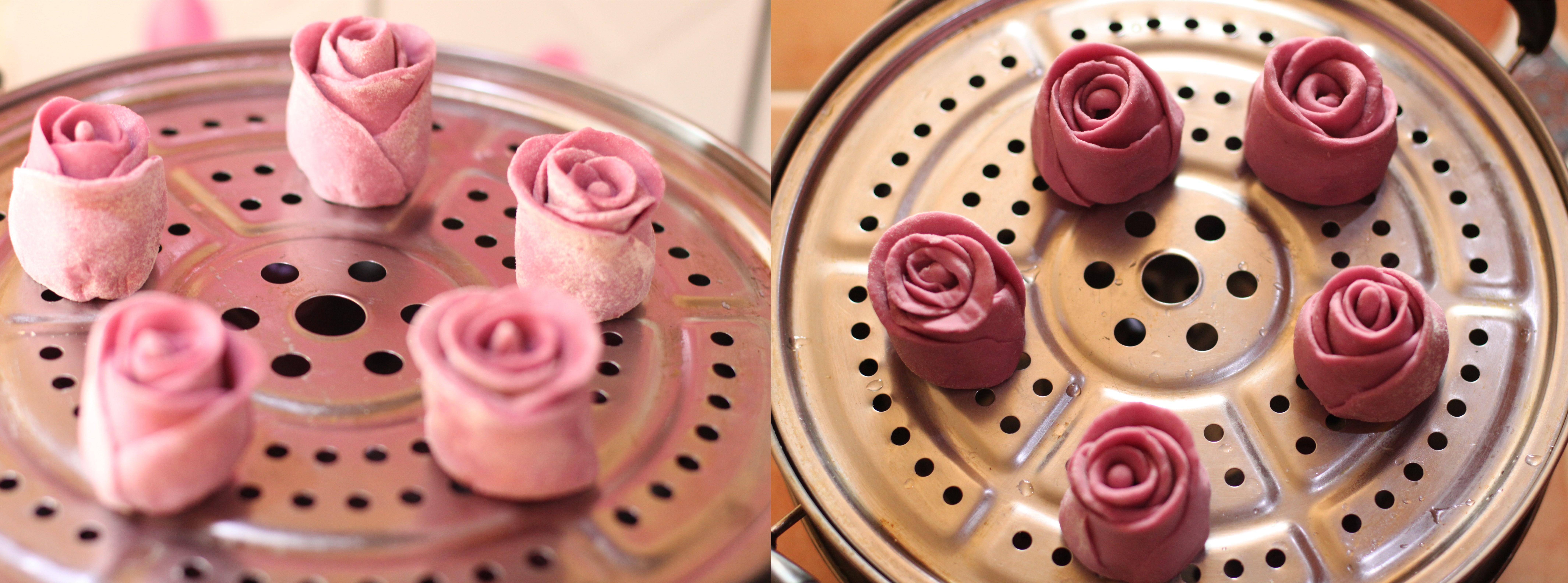 紫薯玫瑰饅頭的做法 步骤15