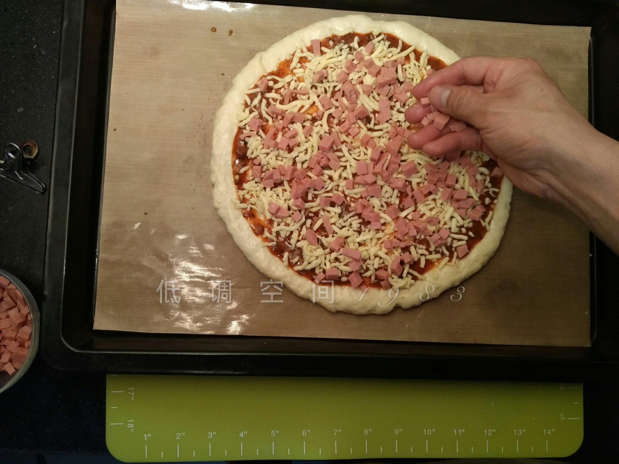 濃香芝士火腿披薩的做法 步骤8