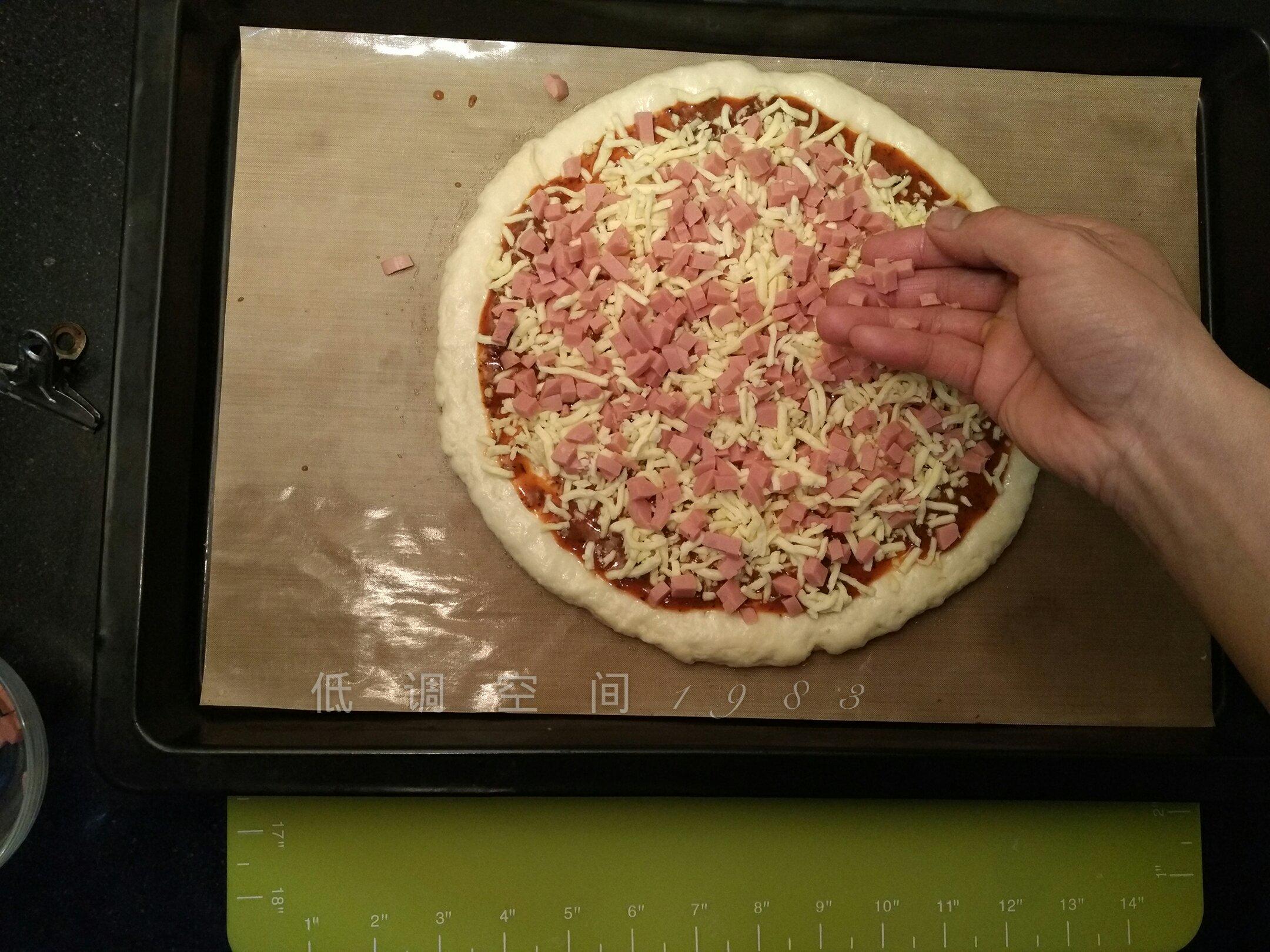 濃香芝士火腿披薩的做法 步骤10