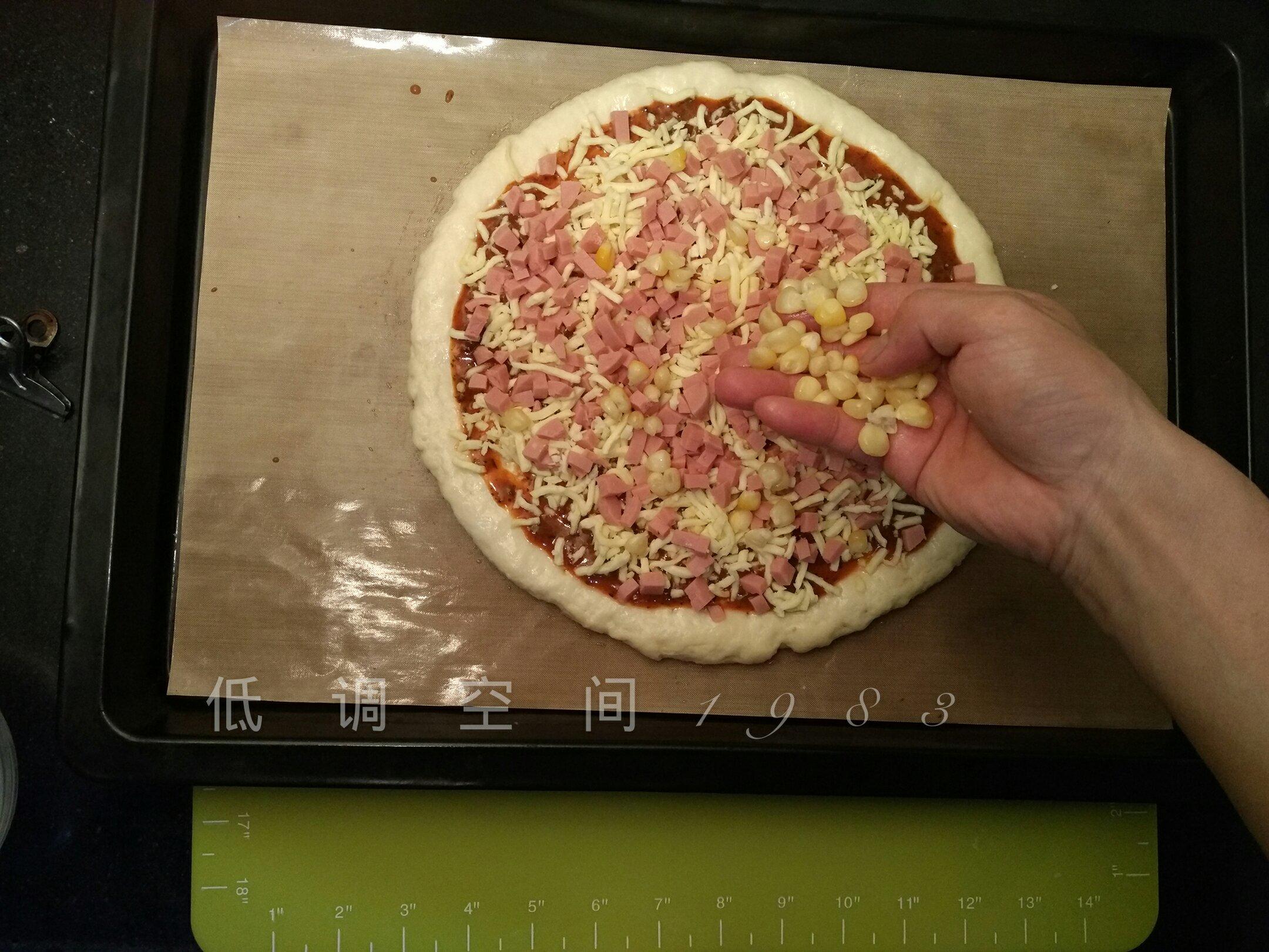 濃香芝士火腿披薩的做法 步骤11