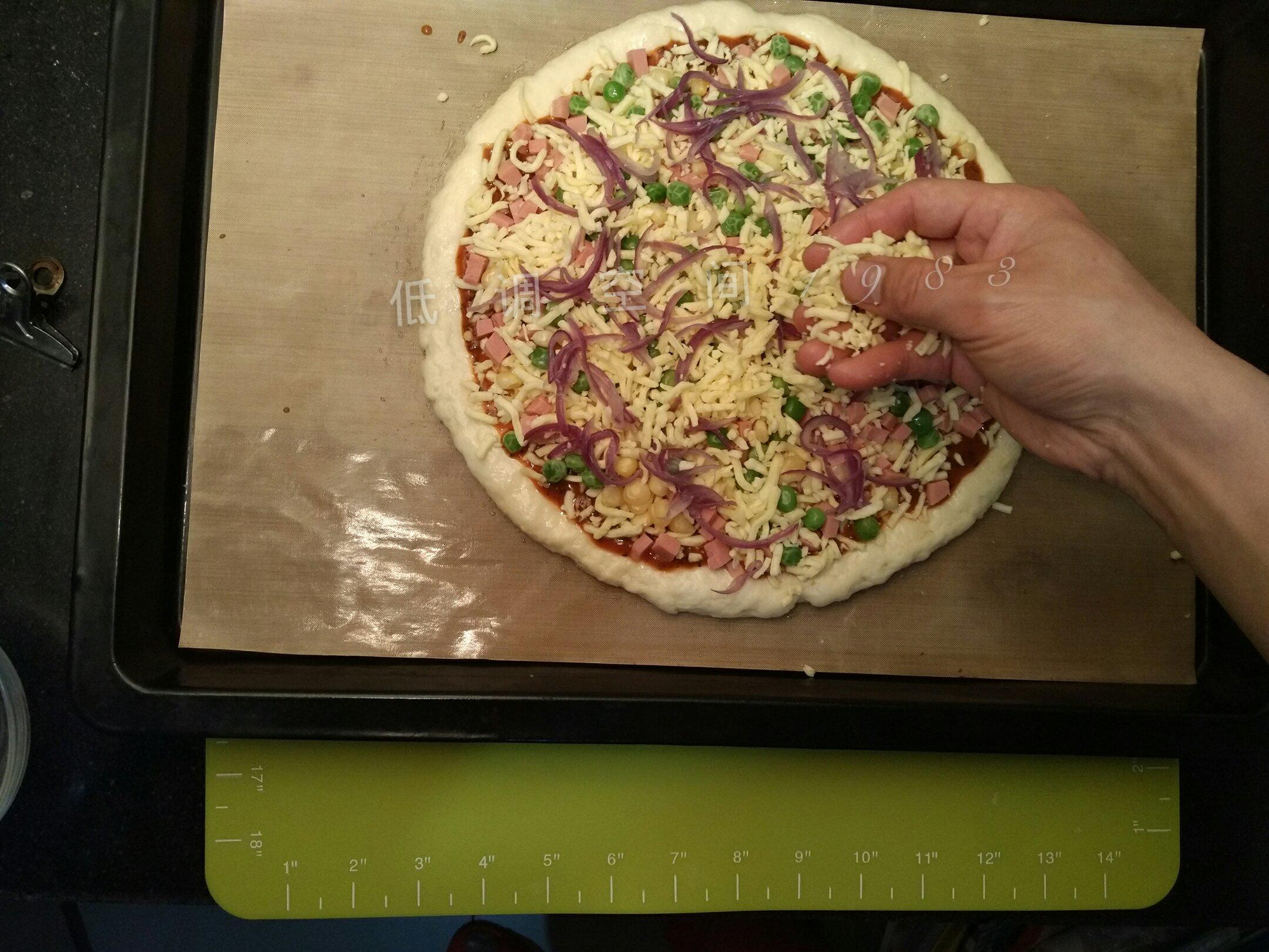 濃香芝士火腿披薩的做法 步骤15