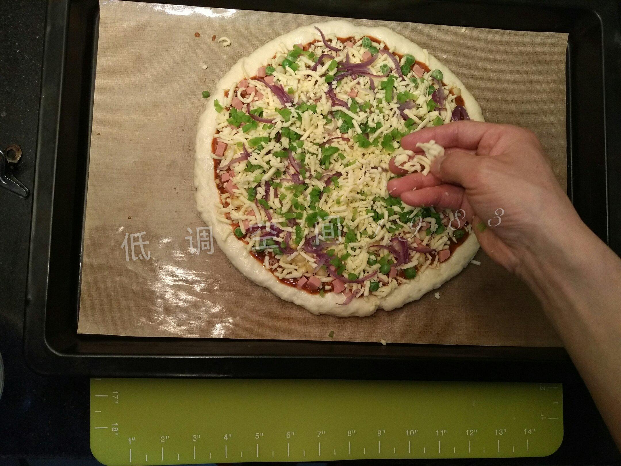 濃香芝士火腿披薩的做法 步骤16
